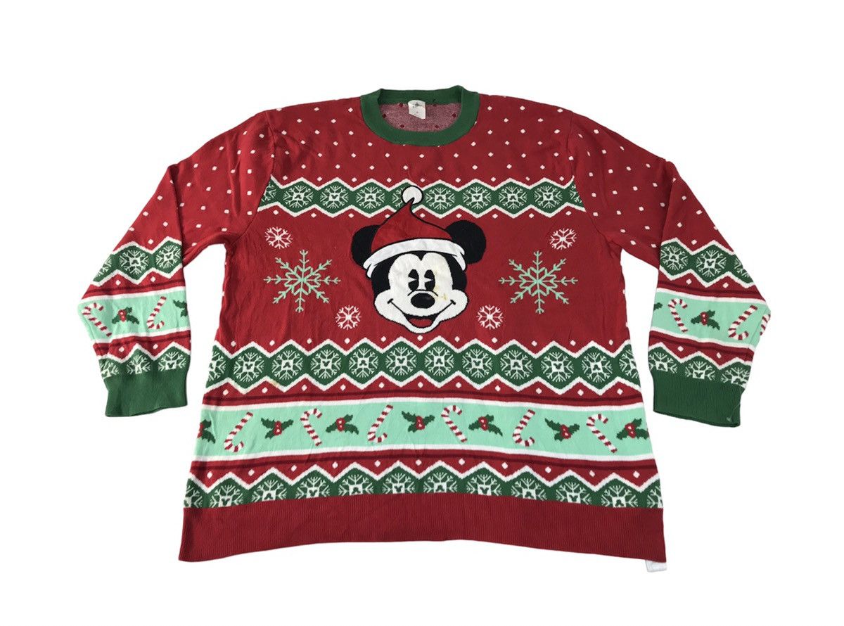 Disney Mickey Mouse Navajo Snow Flakes Winter Character Fleece Size XL / US 12-14 / IT 48-50 - 1 Thumbnail