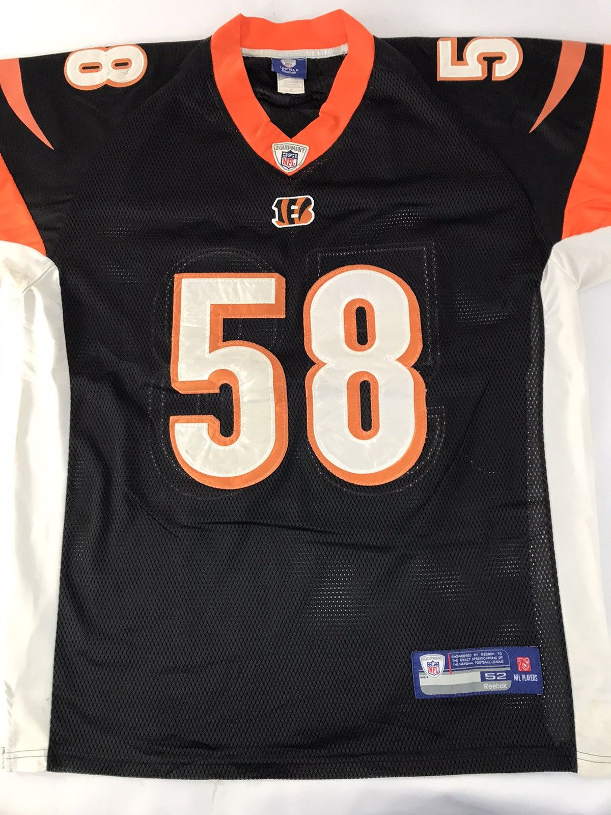 NFL Reebok NFL Players Cincinmati Bengals Rey Maualuga 58 V Neck Size US XL / EU 56 / 4 - 3 Thumbnail