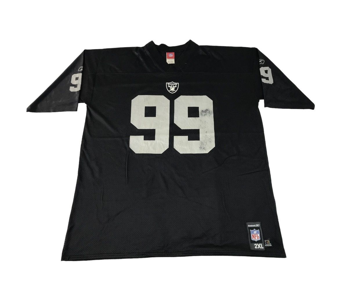 image of Nfl Players Warren Sapp Oakland Raiders 99 V Neck in Black, Men's (Size 2XL)