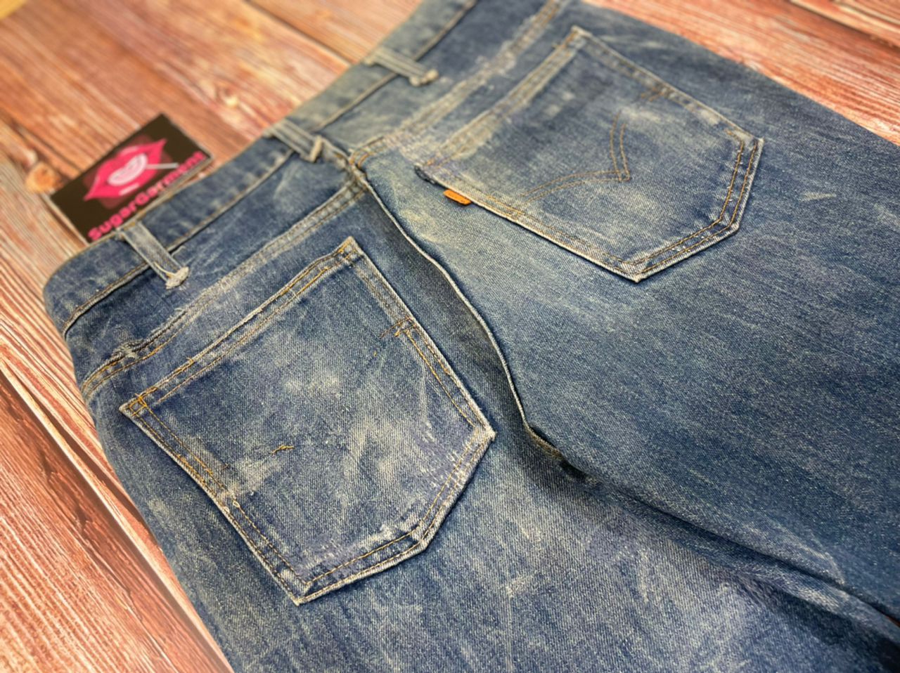 Levi's Levis 684 Bell Bottom Flare Bootcut Orange Tab Jeans #4 Size US 32 / EU 48 - 7 Thumbnail