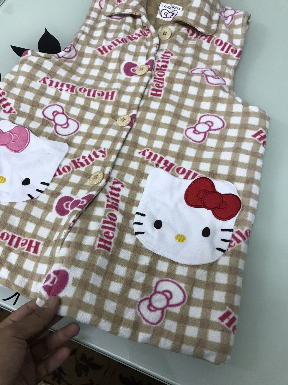 Japanese Brand 🔥Hello Kitty Fleece Vest Jacket Size XS / US 0-2 / IT 36-38 - 5 Thumbnail