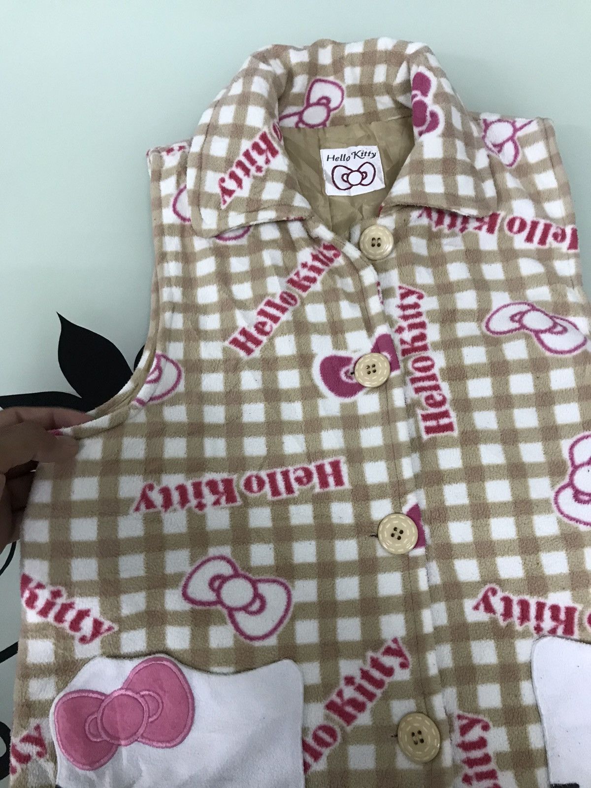 Japanese Brand 🔥Hello Kitty Fleece Vest Jacket Size XS / US 0-2 / IT 36-38 - 7 Thumbnail
