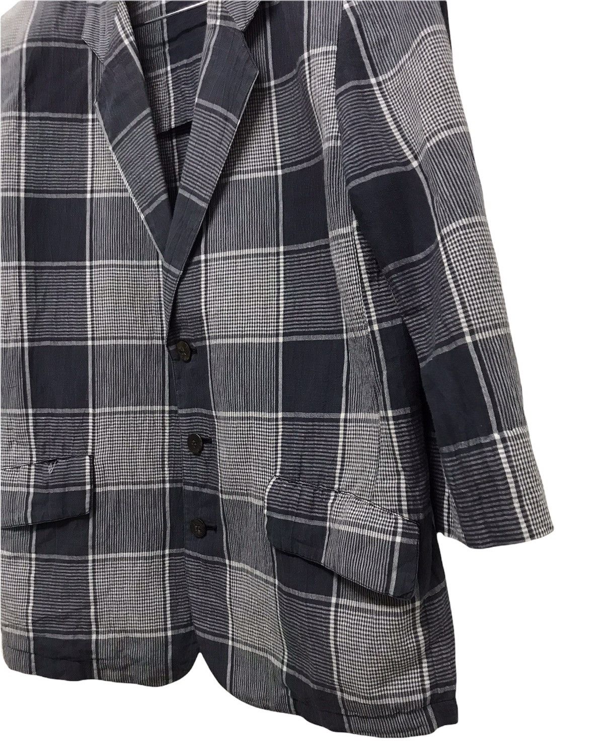 Issey Miyake Vintage I.S Issey Miyake Gingham Light Layer Blazer Jacket Size US L / EU 52-54 / 3 - 5 Thumbnail