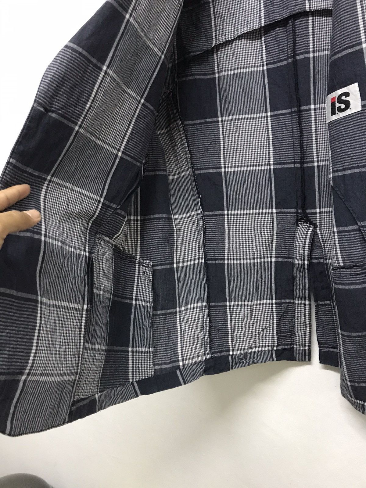 Issey Miyake Vintage I.S Issey Miyake Gingham Light Layer Blazer Jacket Size US L / EU 52-54 / 3 - 15 Thumbnail