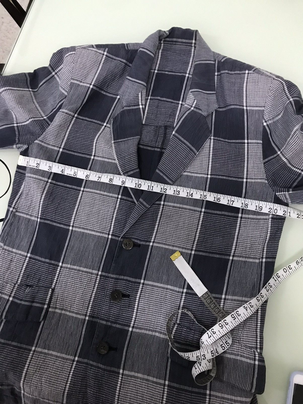 Issey Miyake Vintage I.S Issey Miyake Gingham Light Layer Blazer Jacket Size US L / EU 52-54 / 3 - 18 Thumbnail