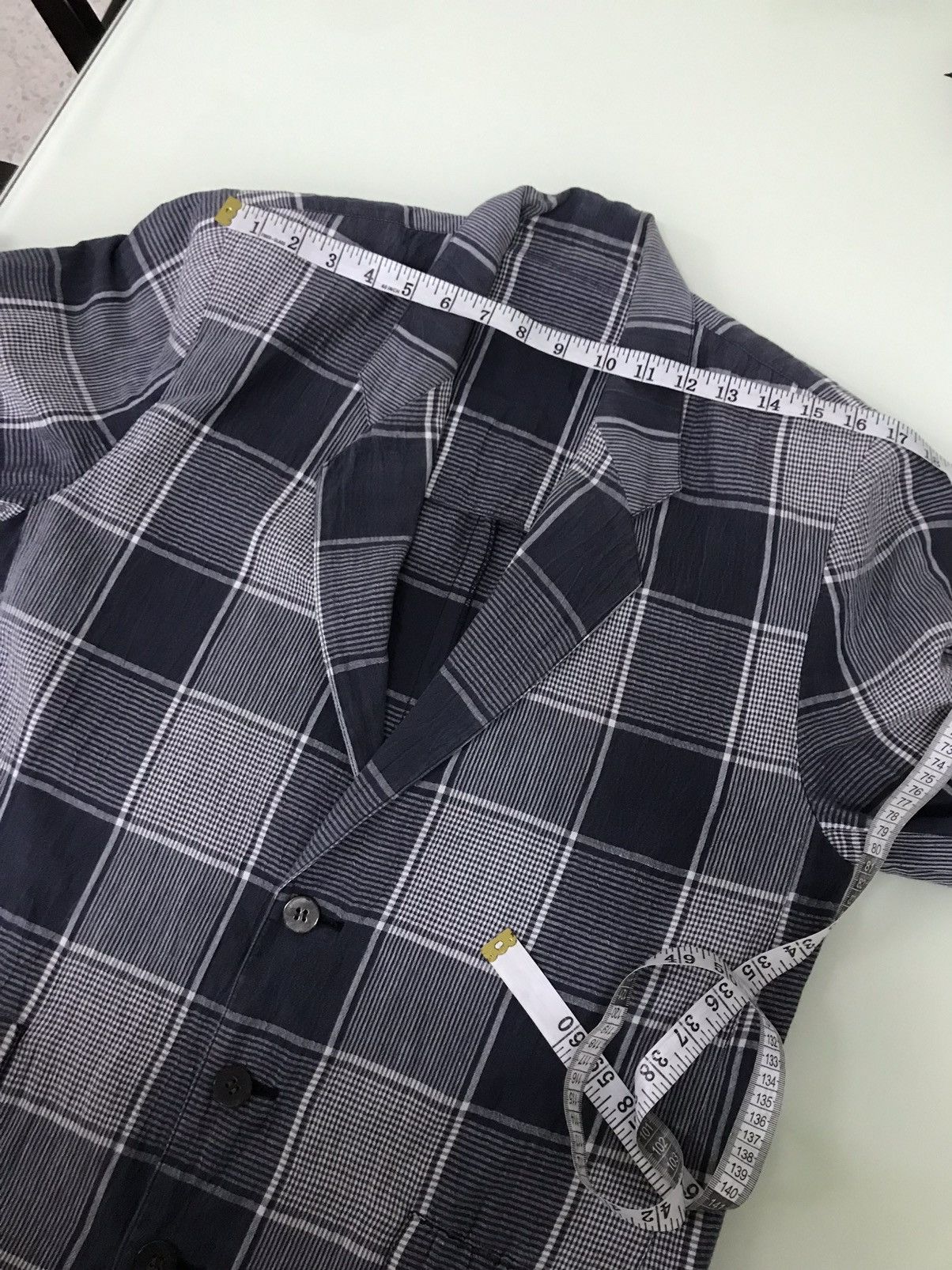 Issey Miyake Vintage I.S Issey Miyake Gingham Light Layer Blazer Jacket Size US L / EU 52-54 / 3 - 19 Thumbnail