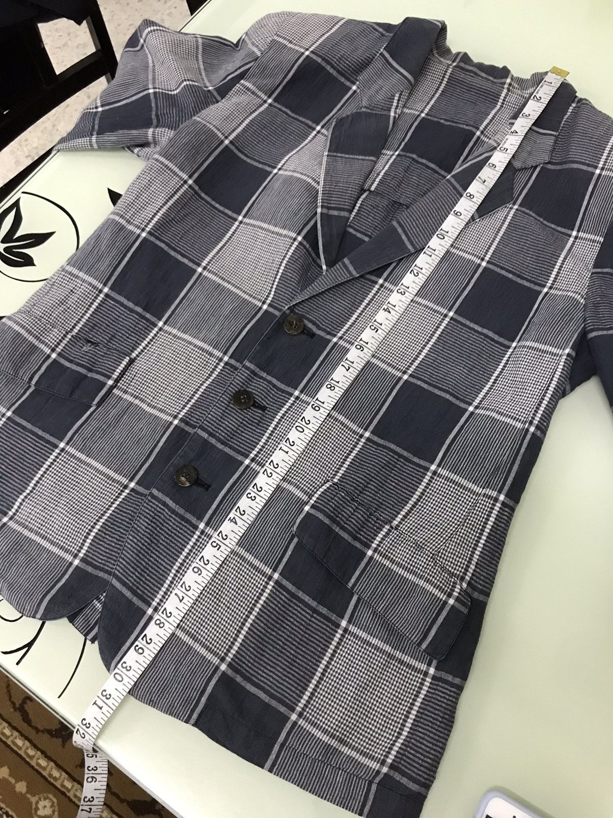 Issey Miyake Vintage I.S Issey Miyake Gingham Light Layer Blazer Jacket Size US L / EU 52-54 / 3 - 20 Thumbnail