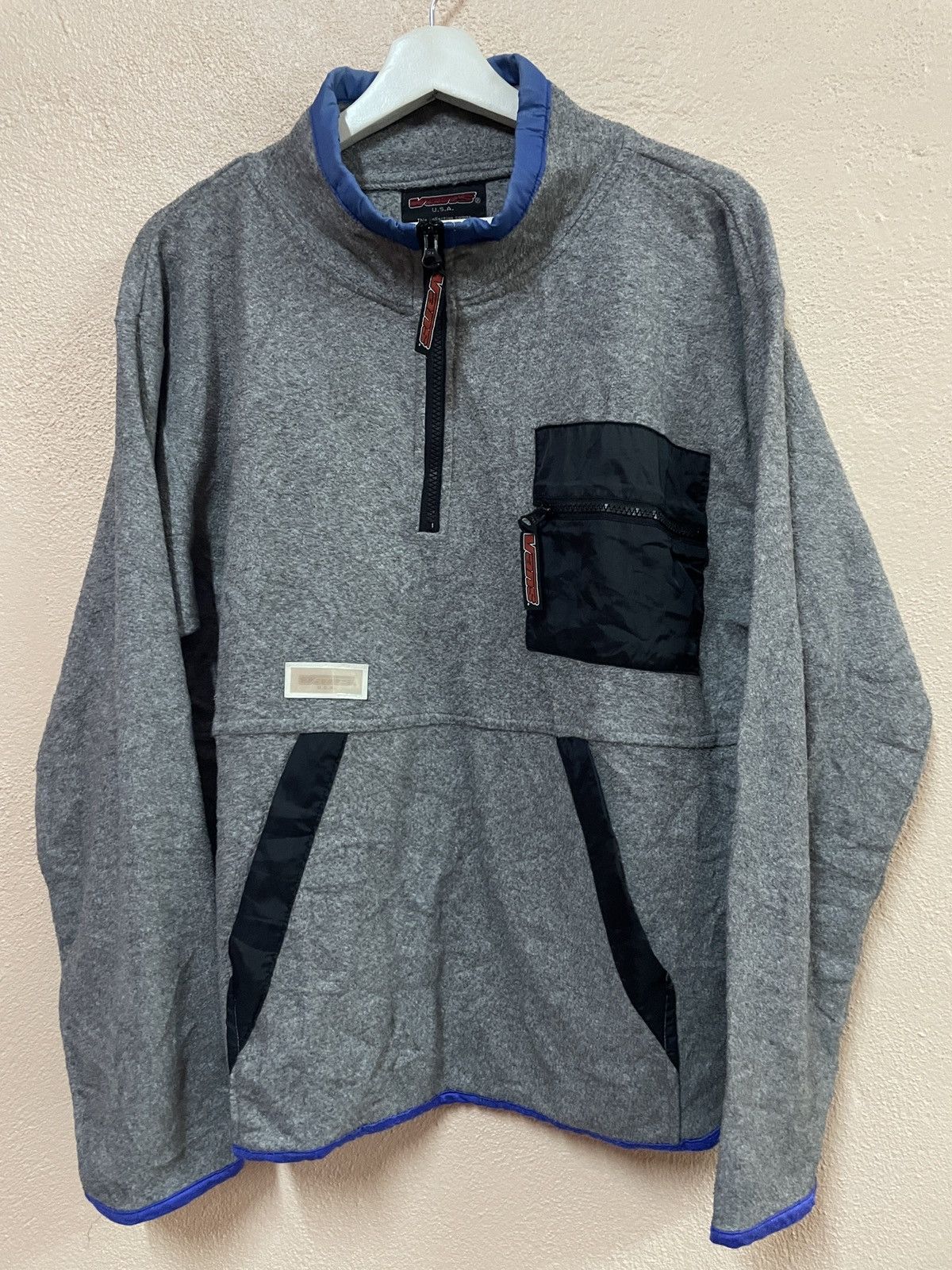 Vans Vintage VANS USA pullover Fleece Jacket Thermal Blocktech L Size US L / EU 52-54 / 3 - 3 Thumbnail