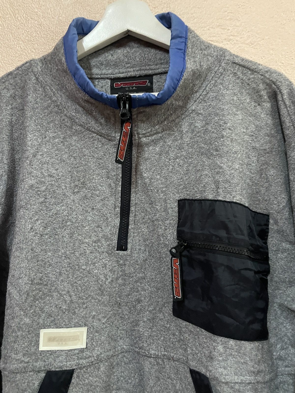 Vans Vintage VANS USA pullover Fleece Jacket Thermal Blocktech L Size US L / EU 52-54 / 3 - 1 Thumbnail