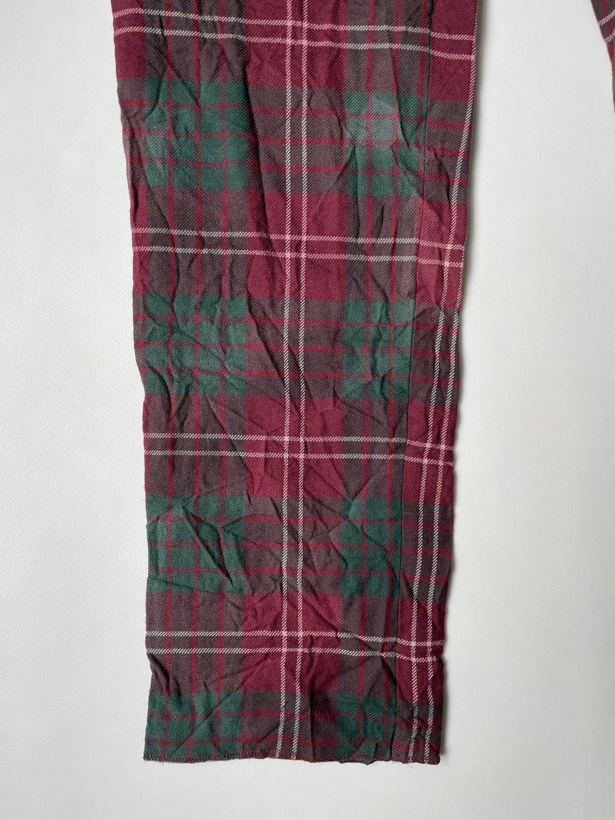 Comme des Garcons Homme Plus A/W 08 ‘Distressed Tartan’ Check Wool Trousers Size US 32 / EU 48 - 8 Thumbnail