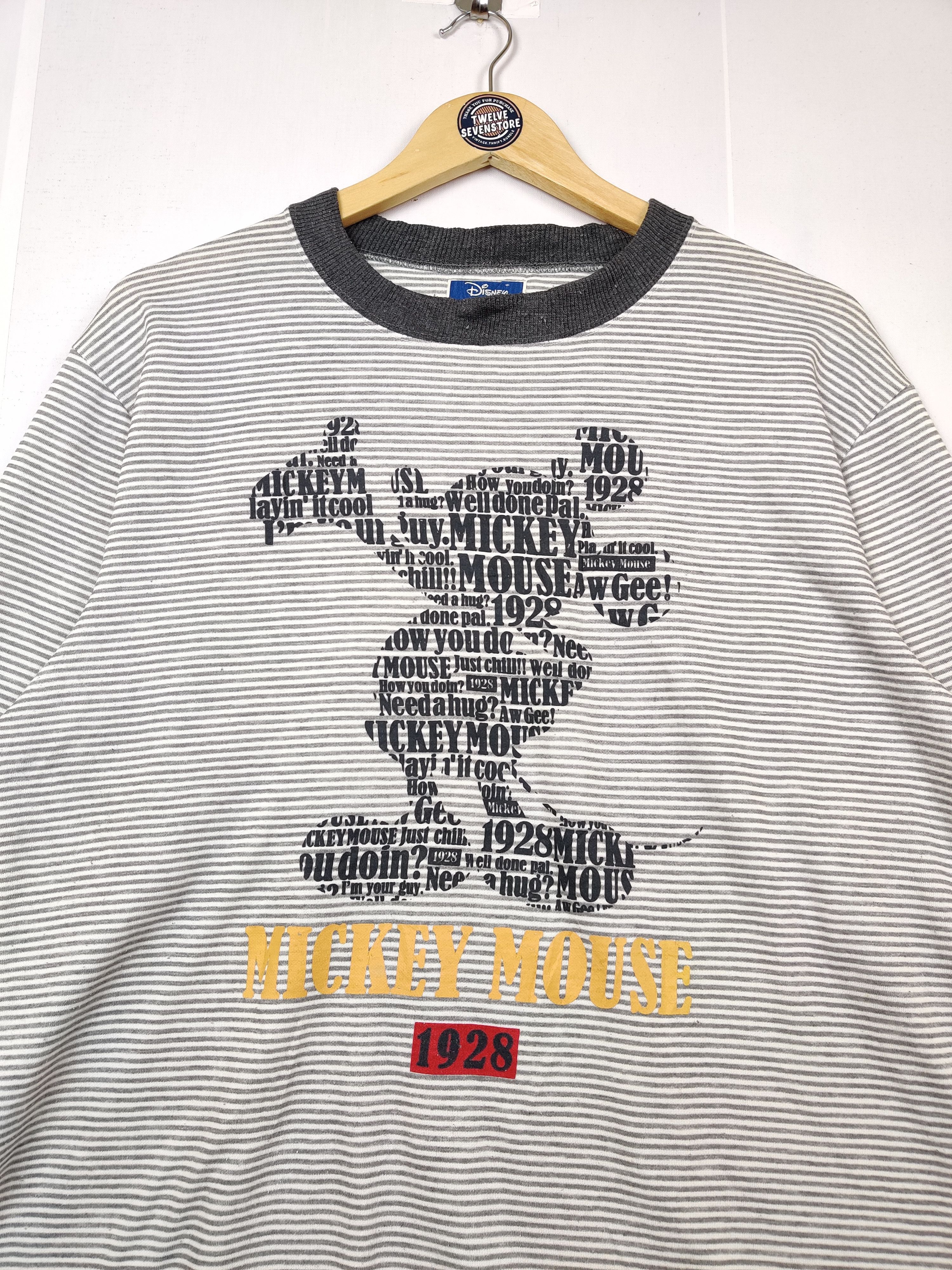 Disney Vintage Disney Mickey Mouse Stripe Long Sleeve Tee Tshirt Size US L / EU 52-54 / 3 - 5 Thumbnail