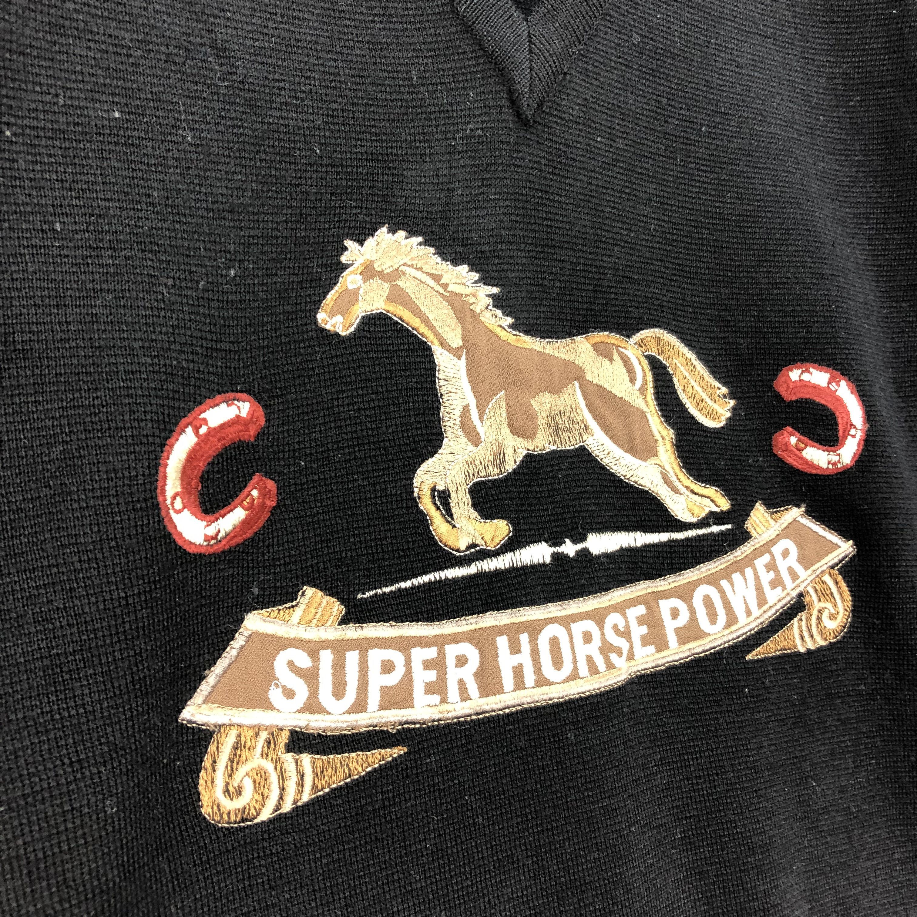 Other Super Horse Power Embroidery Knitwear Sweater #4460-154 Size US S / EU 44-46 / 1 - 4 Thumbnail