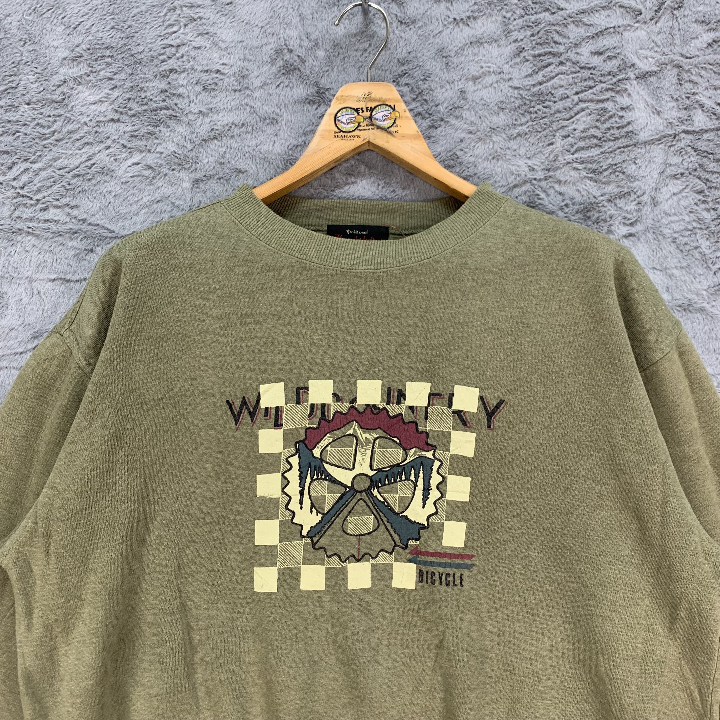 Japanese Brand Wild Country Bicycle Moonlit Field Sweatshirts #4238-147 Size US L / EU 52-54 / 3 - 2 Thumbnail