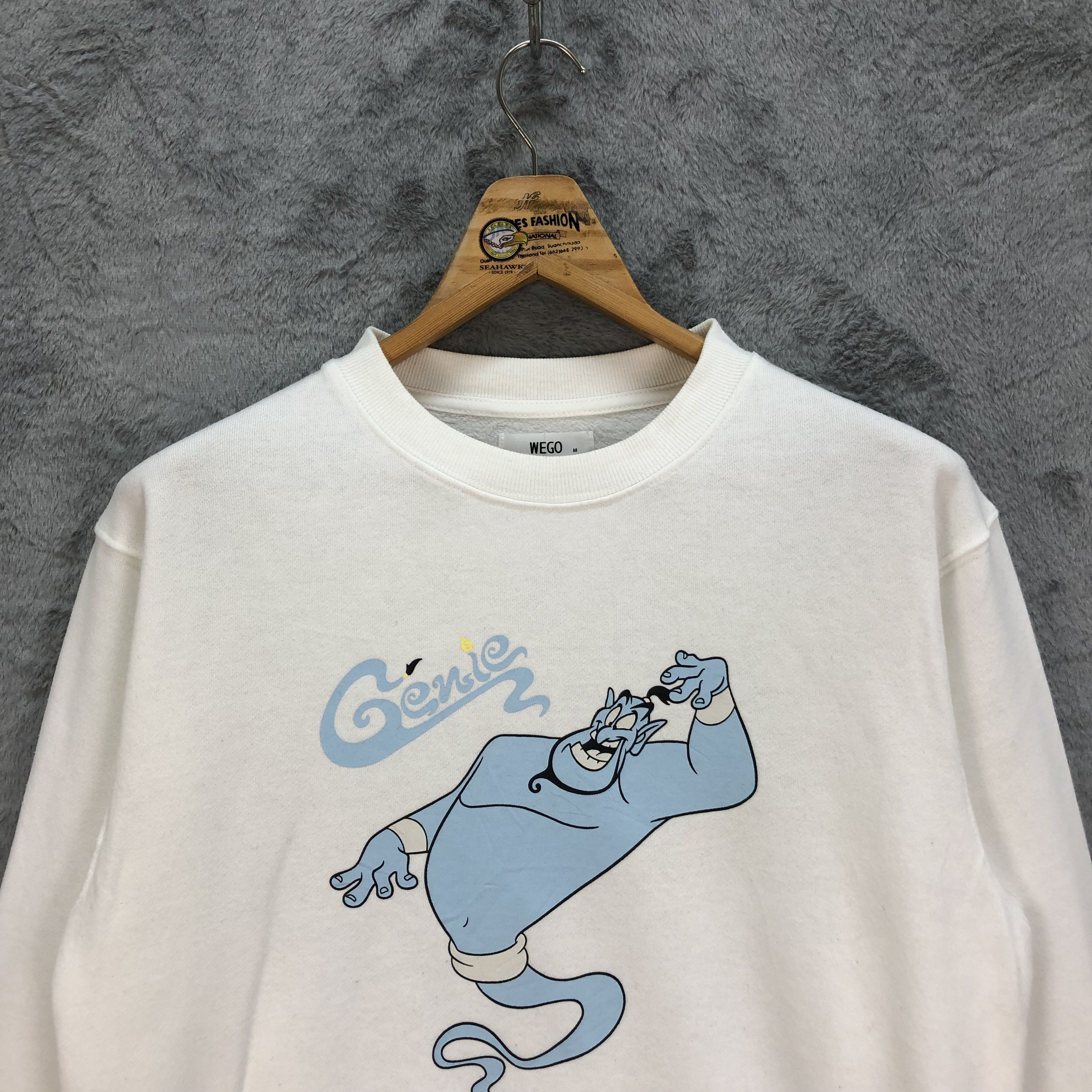 Disney WEGO X Disney Alladin Genie Graphic Sweatshirts #5443-190 Size US M / EU 48-50 / 2 - 2 Thumbnail