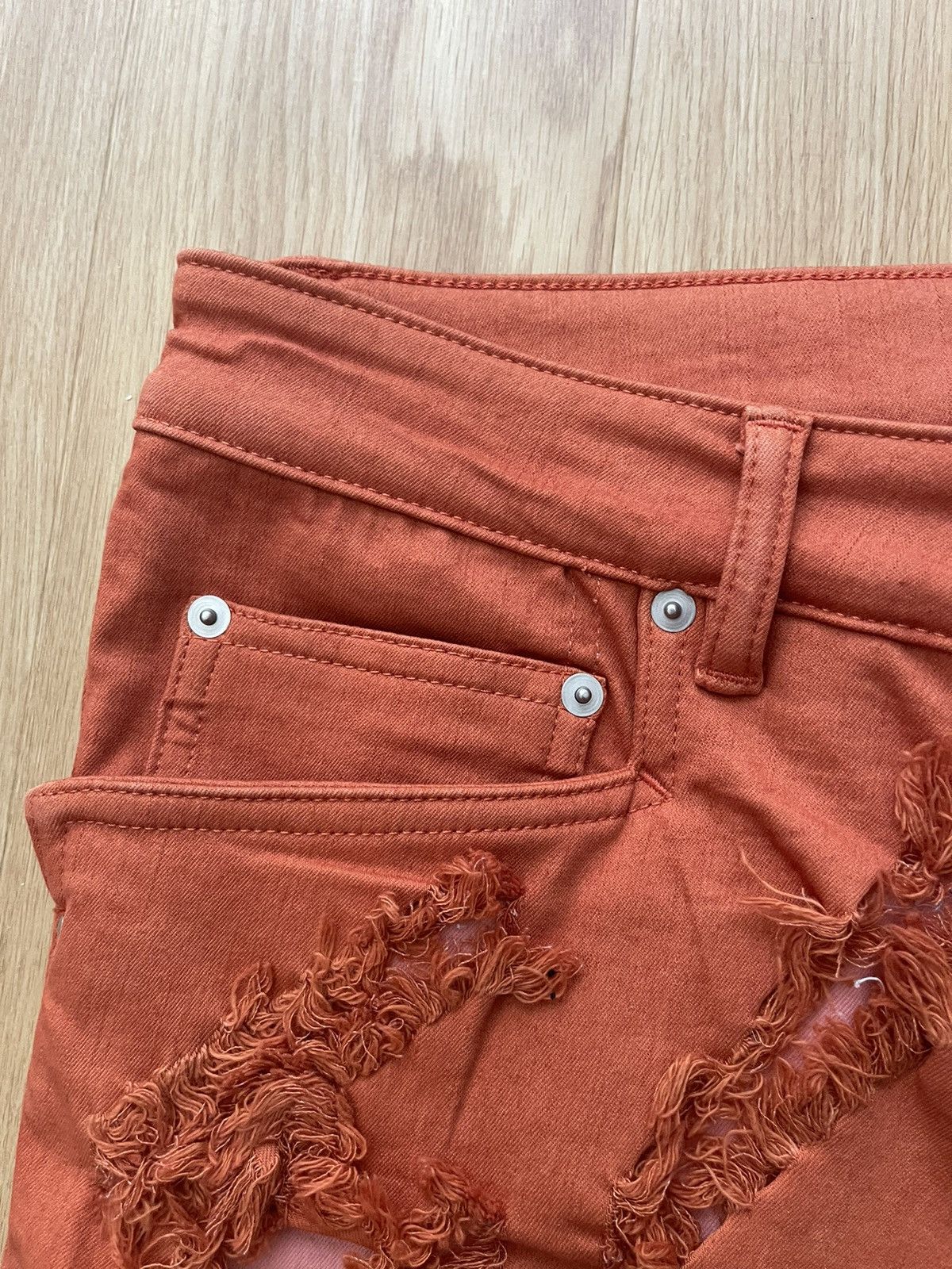 Rick Owens DRKSHDW Distressed Tyrone Denim Dirty Pine