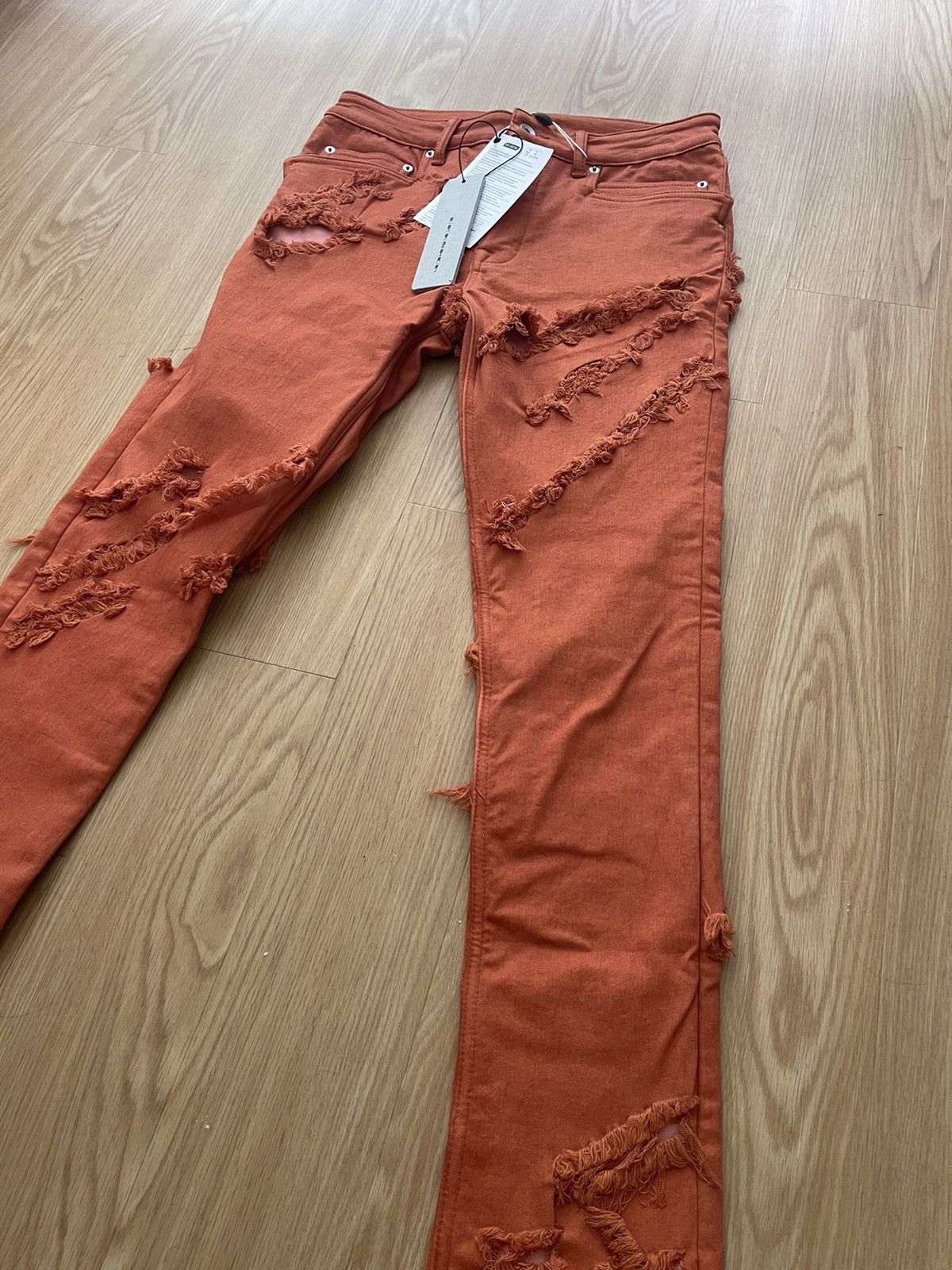 Rick Owens DRKSHDW Distressed Tyrone Denim Dirty Pine