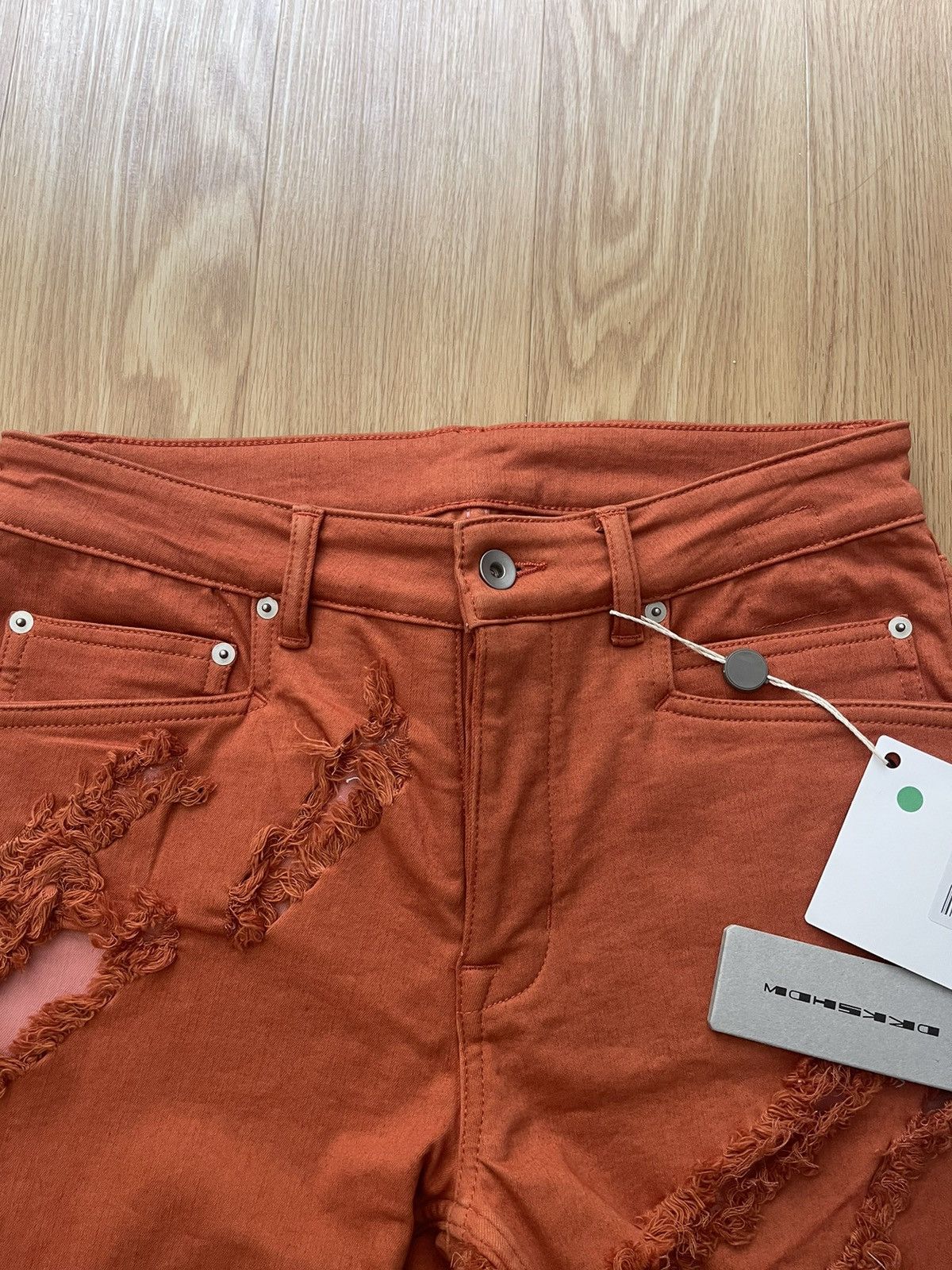 Rick Owens DRKSHDW Distressed Tyrone Denim Dirty Pine