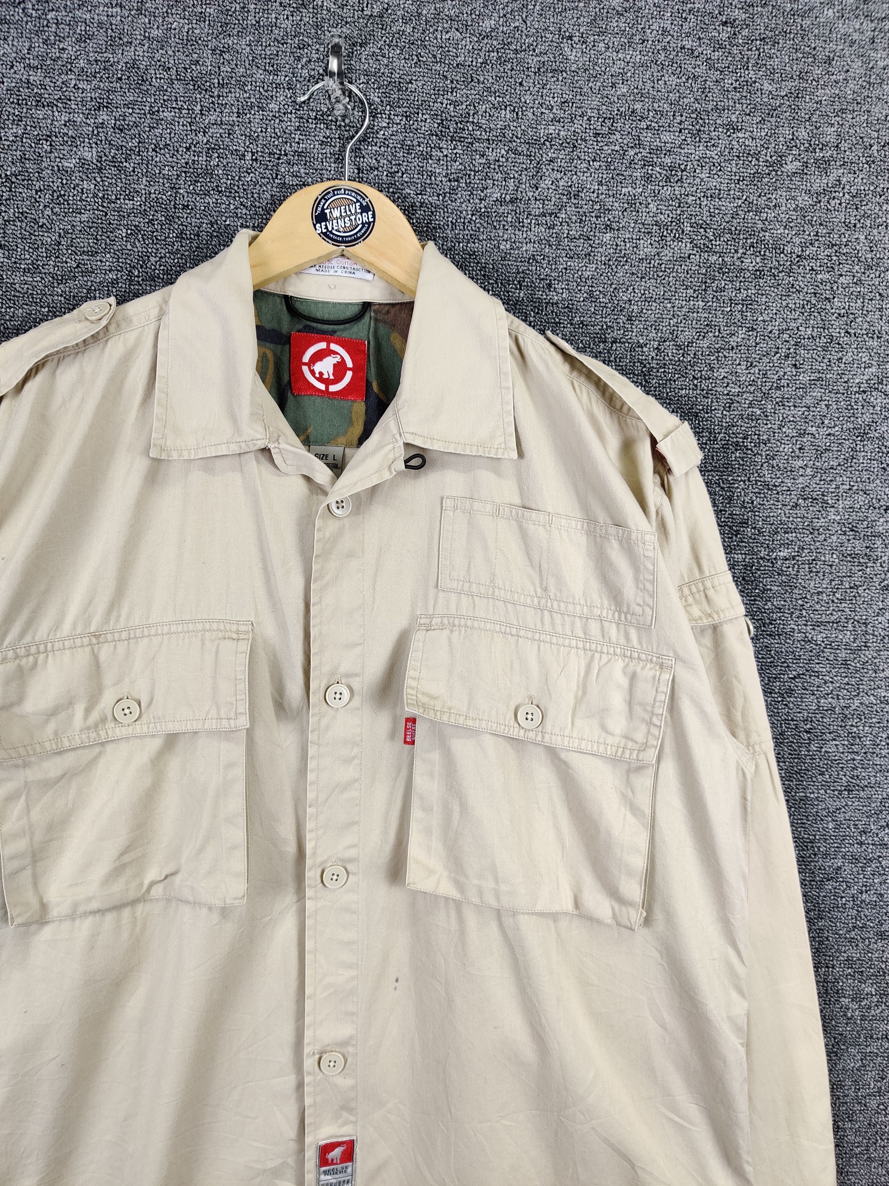 Japanese Brand Vintage Japanese Brand Beelse Where Workers Button Up Shirt Size US L / EU 52-54 / 3 - 4 Thumbnail