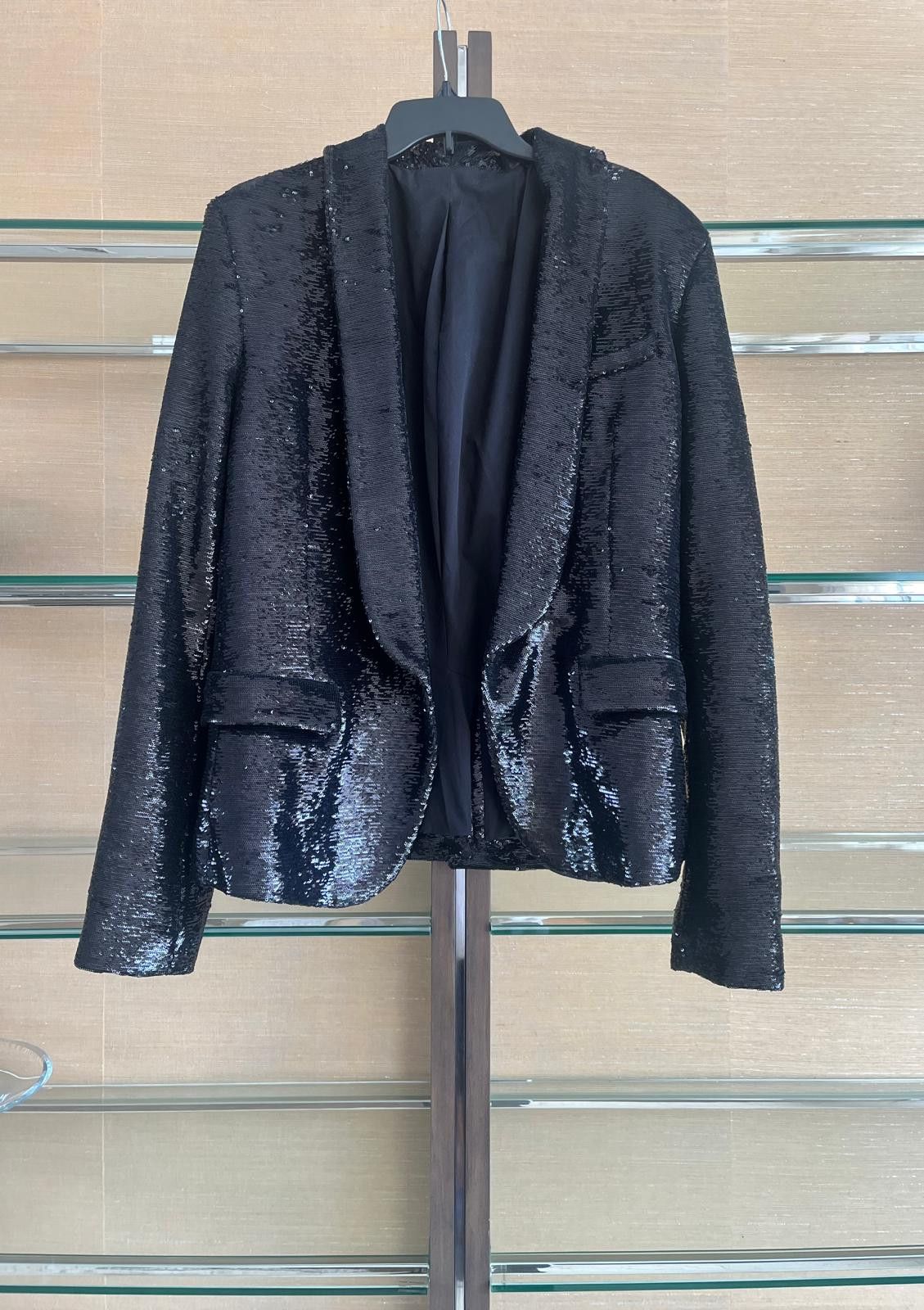 Balmain Sequin Blazer in Black Size US L / EU 52-54 / 3 - 1 Thumbnail