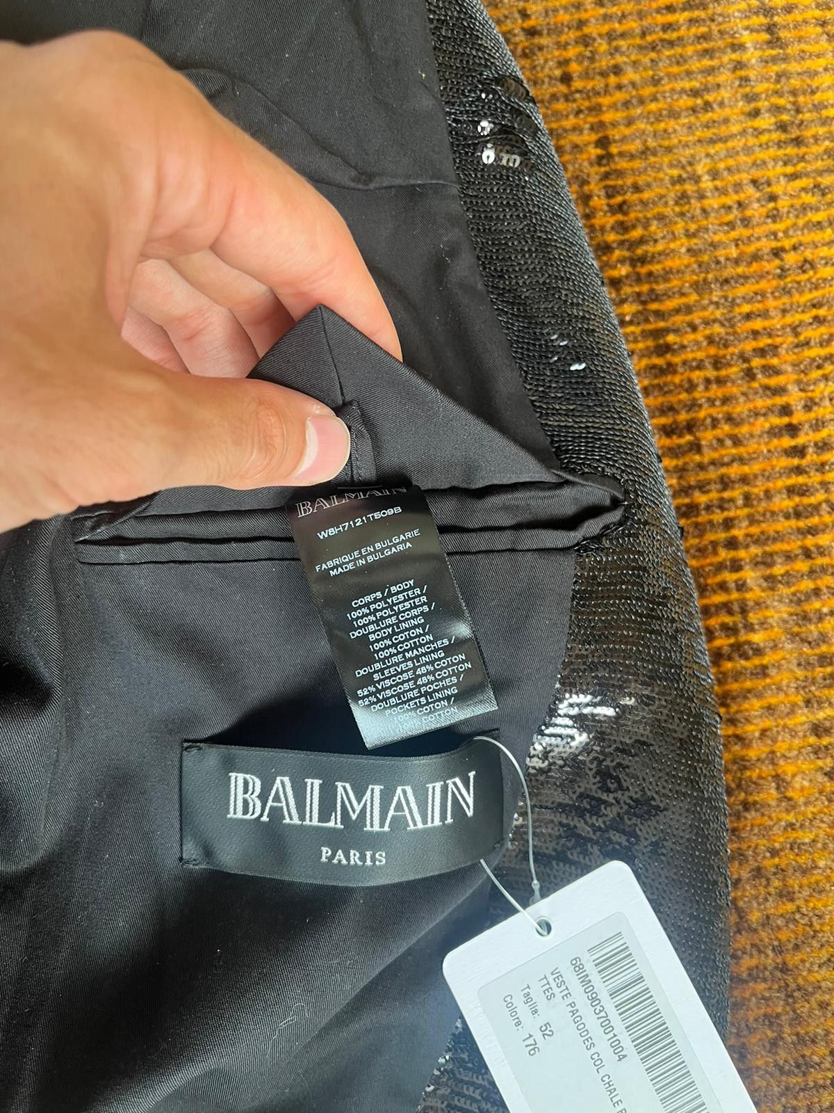 Balmain Sequin Blazer in Black Size US L / EU 52-54 / 3 - 11 Thumbnail