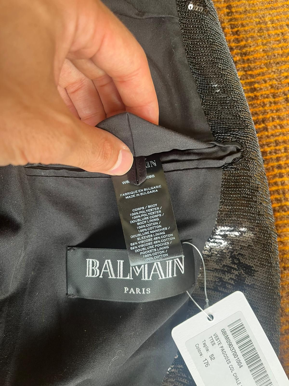Balmain Sequin Blazer in Black Size US L / EU 52-54 / 3 - 13 Thumbnail