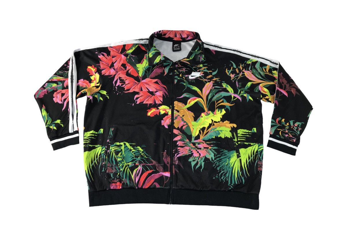 image of Art x Nike Nsw Nike Athletic Windbreakers Jacket Zip Up Floral Design in Black, Men's (Size 2XL)