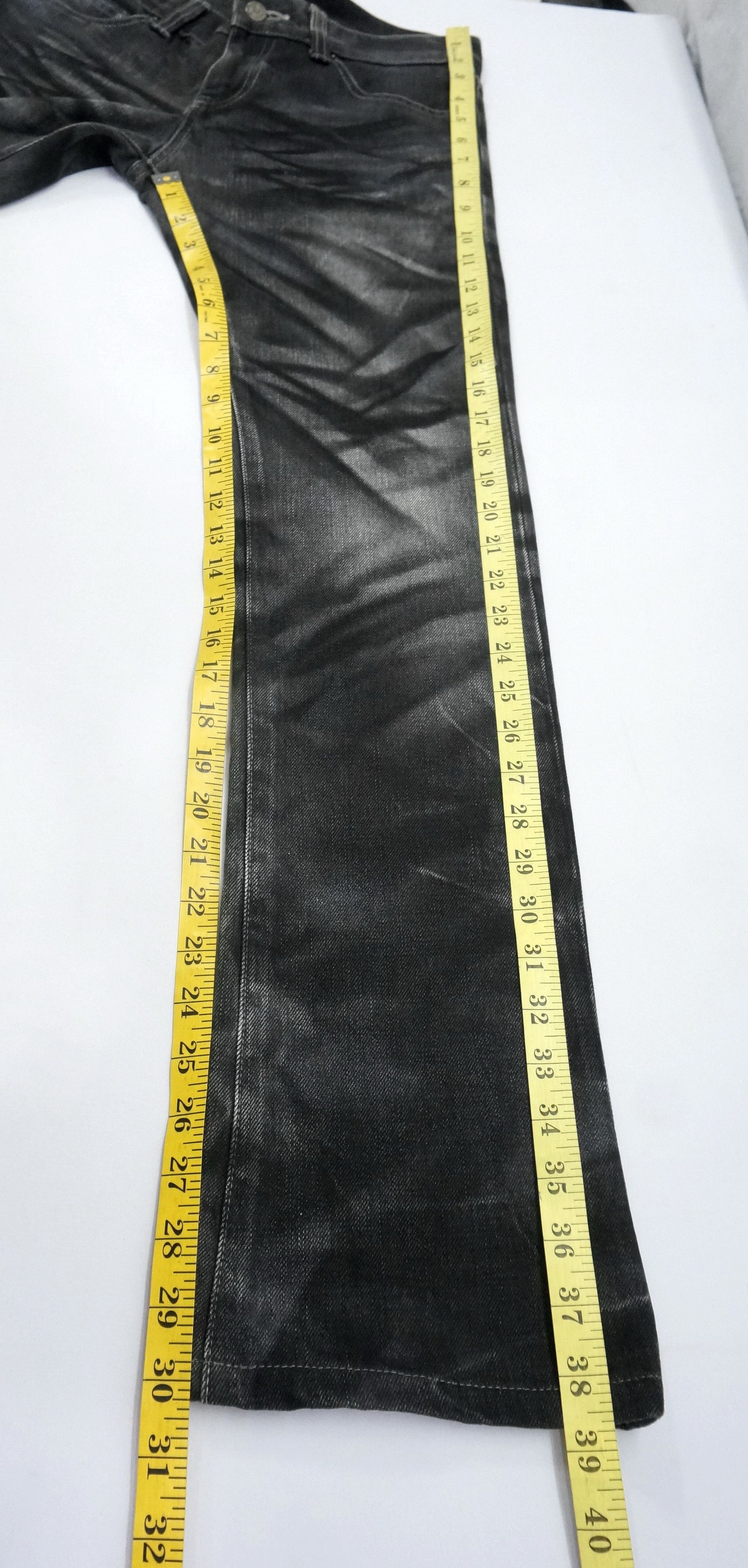 Japanese Brand 🔥 TORNADO MART Distressed Acid Wash Flared Skinny Jeans Size US 29 - 12 Thumbnail