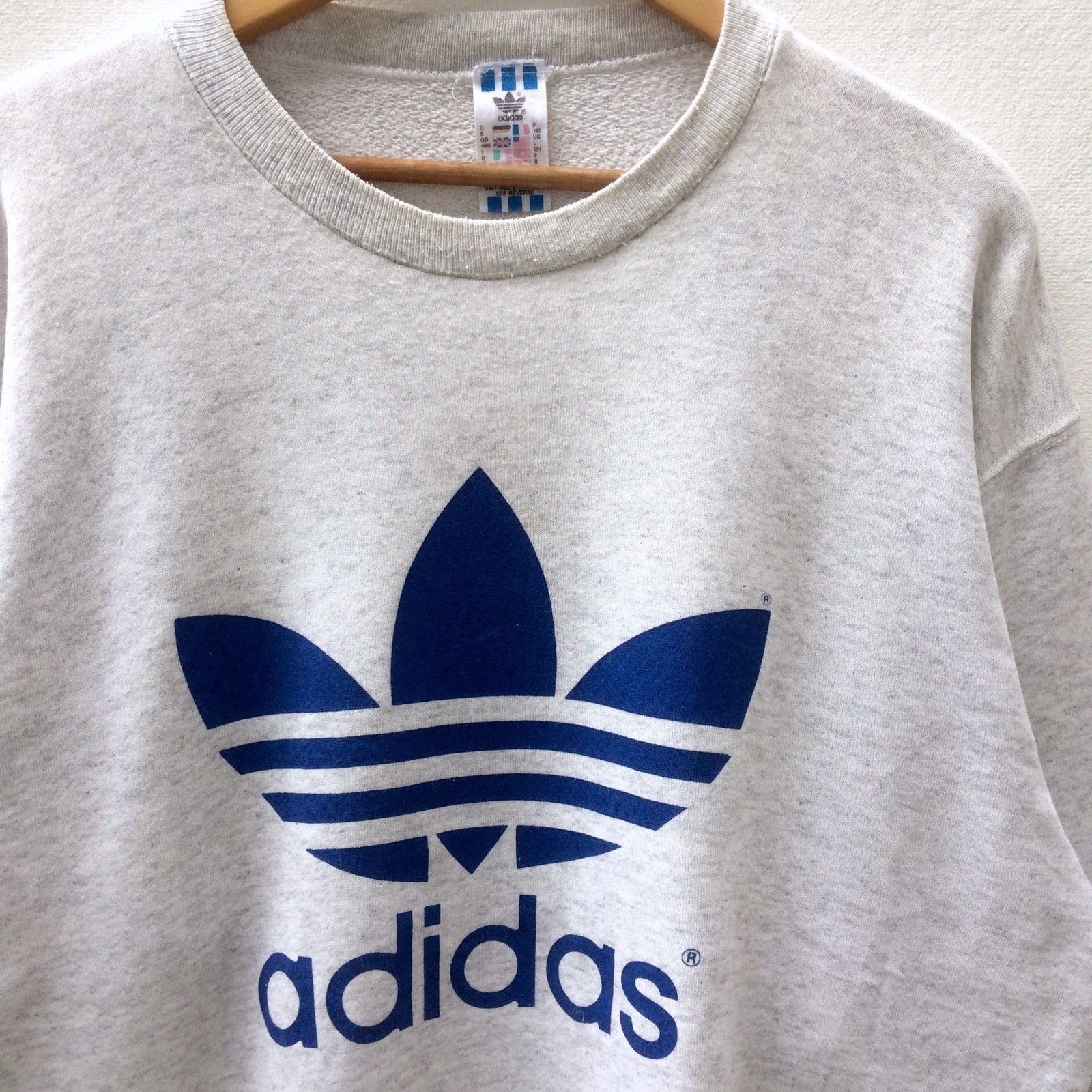 Adidas Vintage Adidas Big Logo Spell Out Sweatshirt | L Size US L / EU 52-54 / 3 - 4 Thumbnail