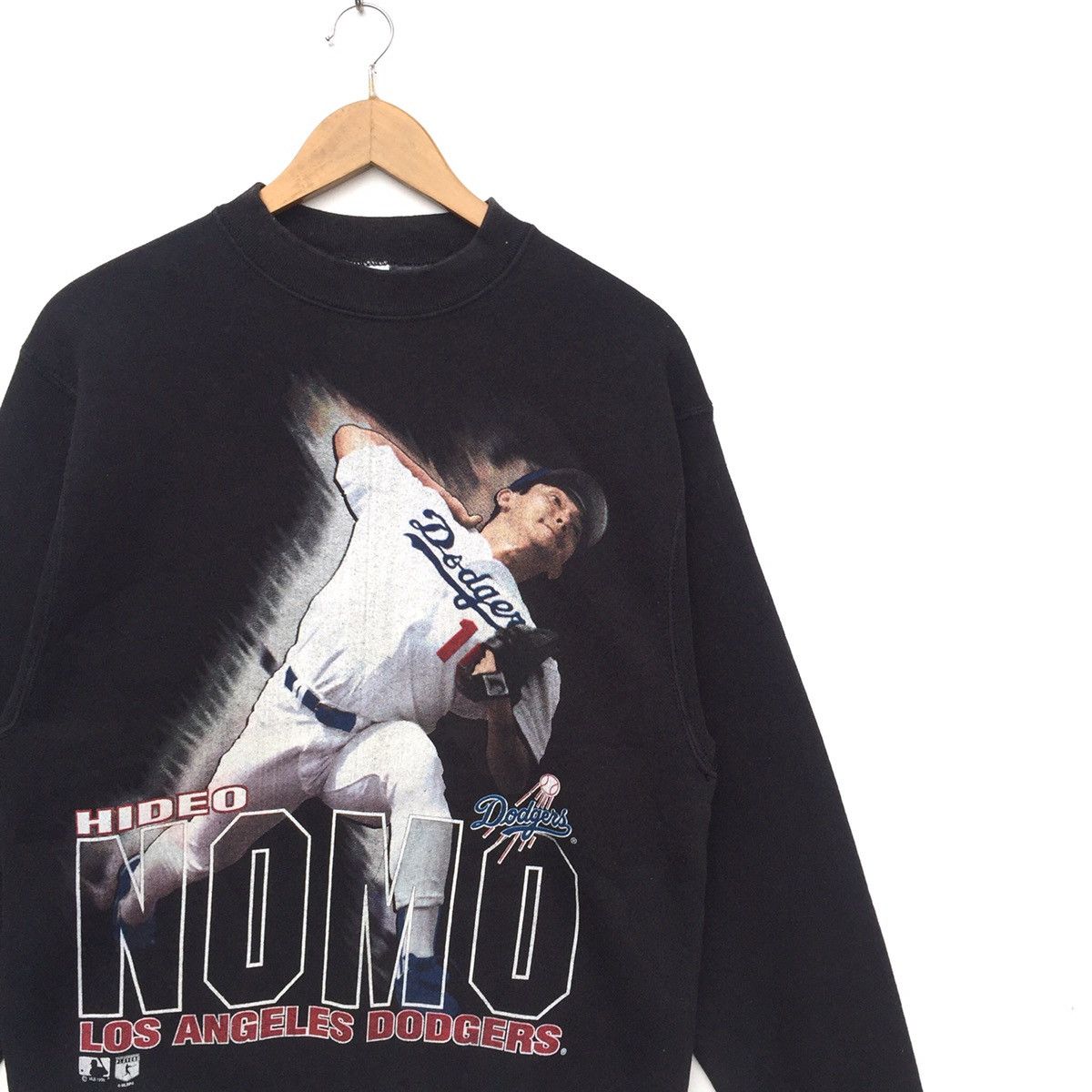 MLB Vintage Hideo Nomo Los Angeles Dodgers Logo Sweatshirt | M Size US M / EU 48-50 / 2 - 2 Thumbnail