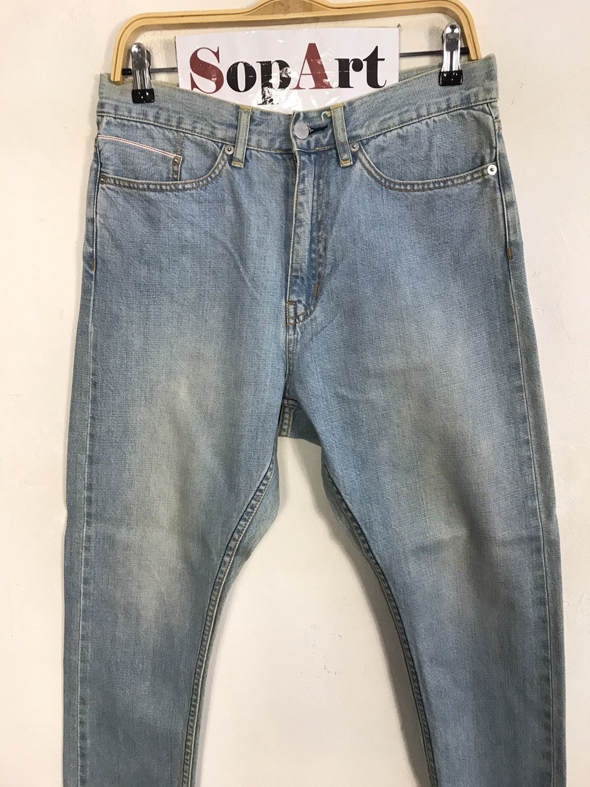 Vintage × Xlarge Vintage Xlarge Selvedge Faded Colour Jeans Design Size US 32 / EU 48 - 3 Thumbnail