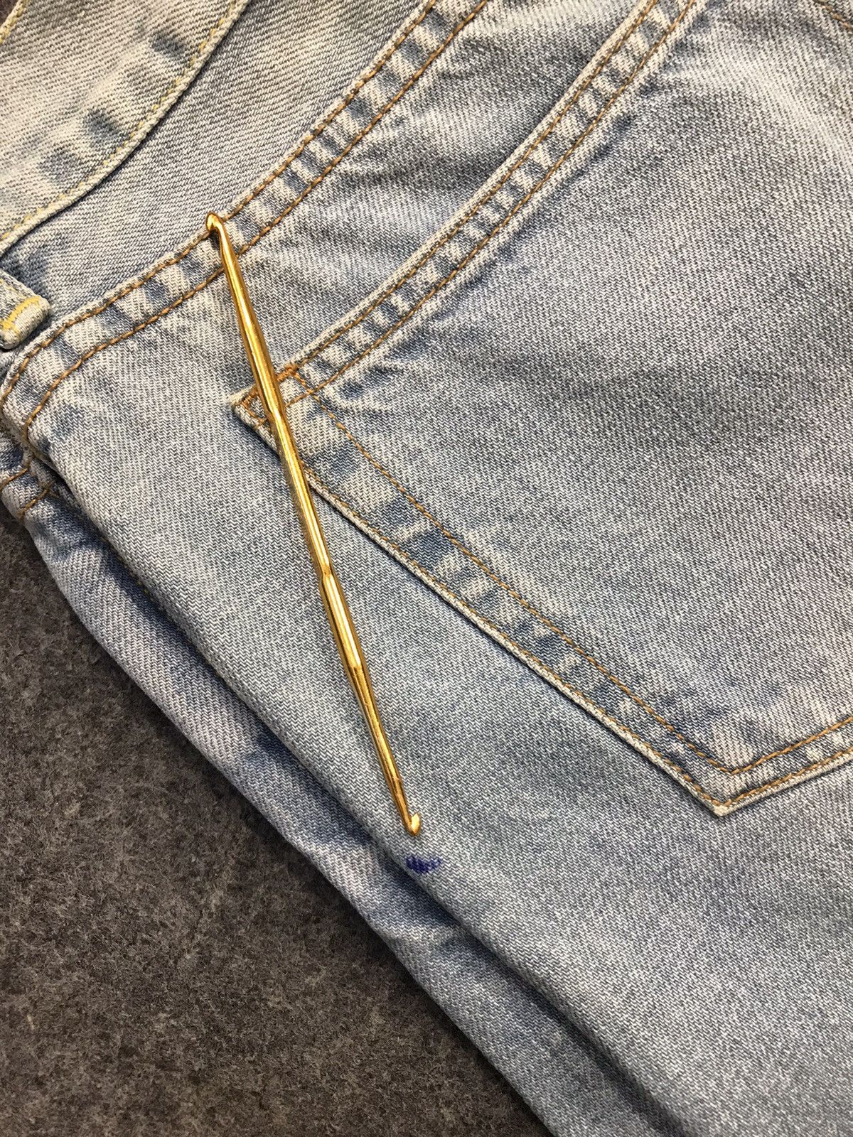 Vintage × Xlarge Vintage Xlarge Selvedge Faded Colour Jeans Design Size US 32 / EU 48 - 15 Thumbnail