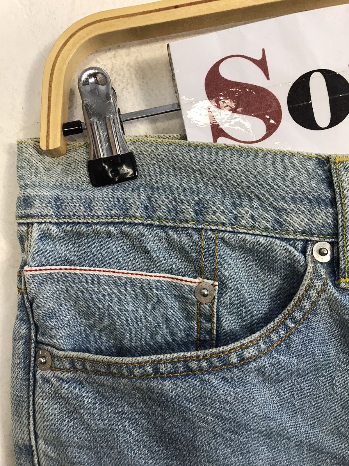 Vintage × Xlarge Vintage Xlarge Selvedge Faded Colour Jeans Design Size US 32 / EU 48 - 7 Thumbnail