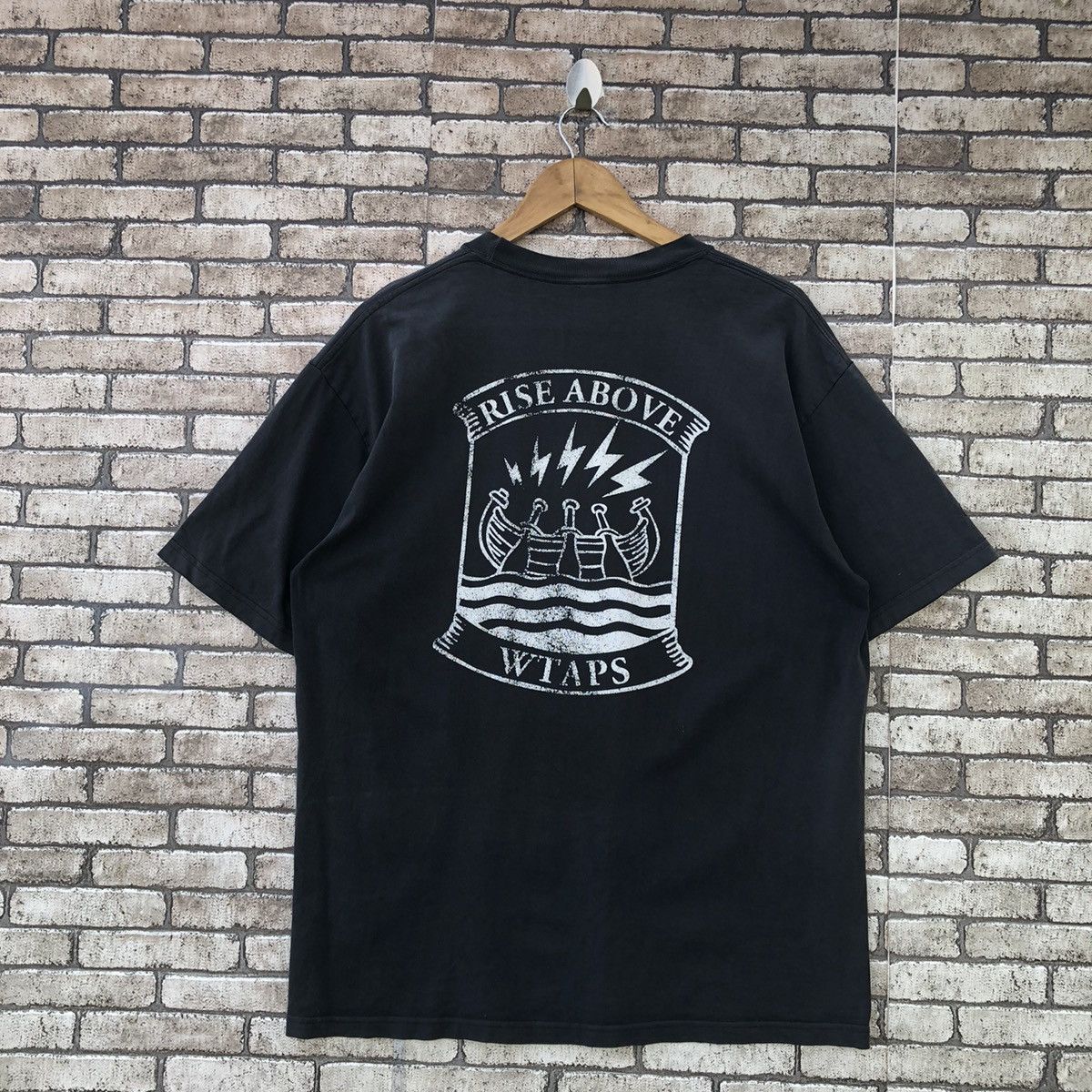 image of Wtaps Rise Above Tee in Black, Men's (Size XL)