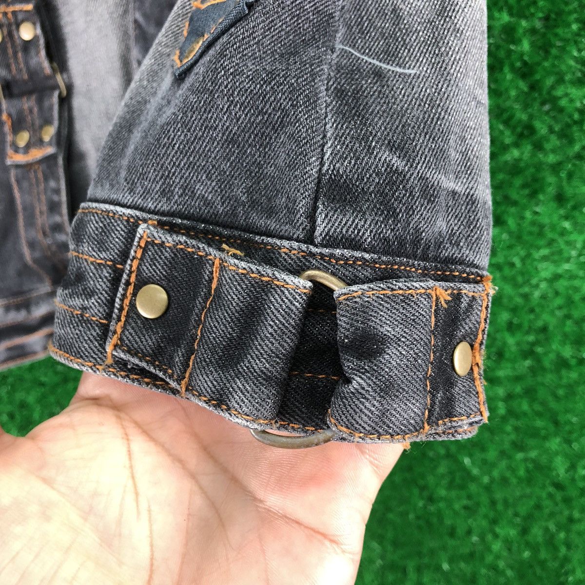 Japanese Brand Vintage 90's 12.5oz Denim Jacket Patchwork Size US S / EU 44-46 / 1 - 10 Thumbnail