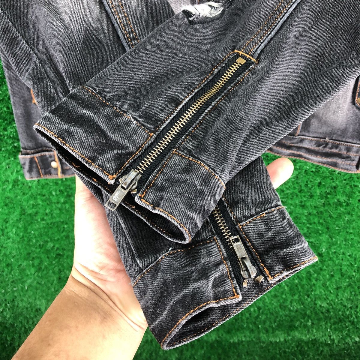Japanese Brand Vintage 90's 12.5oz Denim Jacket Patchwork Size US S / EU 44-46 / 1 - 13 Thumbnail