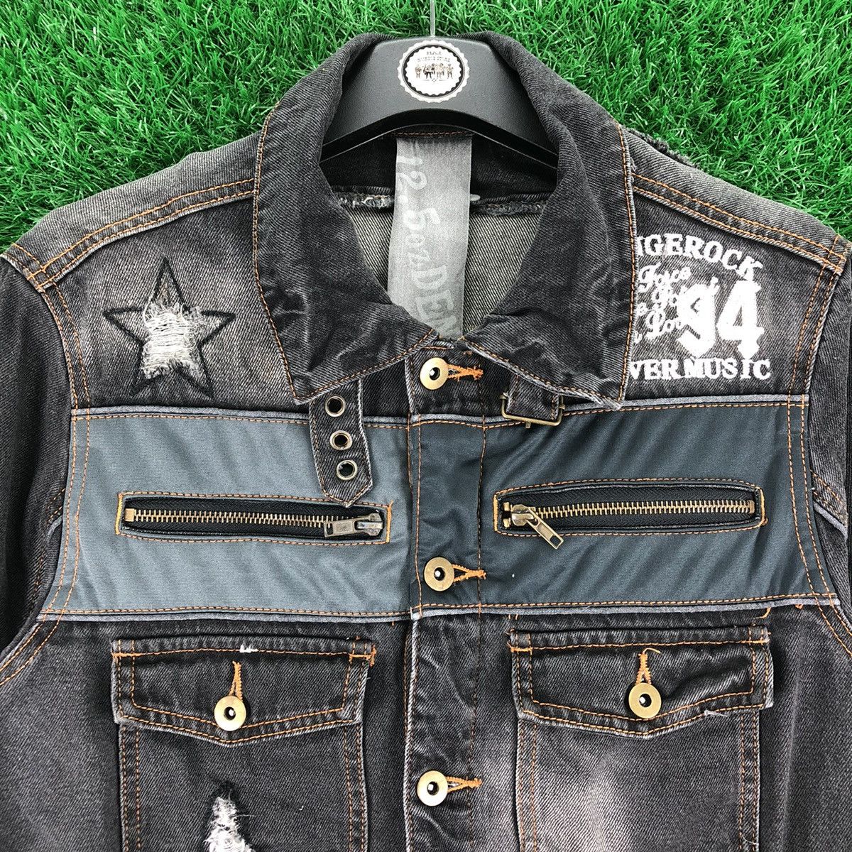 Japanese Brand Vintage 90's 12.5oz Denim Jacket Patchwork Size US S / EU 44-46 / 1 - 7 Thumbnail