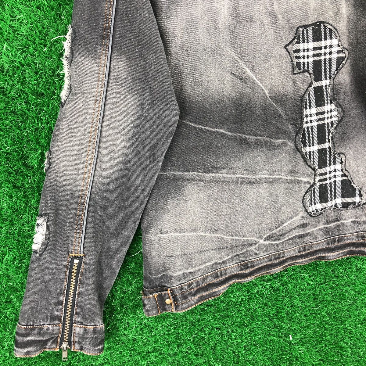 Japanese Brand Vintage 90's 12.5oz Denim Jacket Patchwork Size US S / EU 44-46 / 1 - 6 Thumbnail