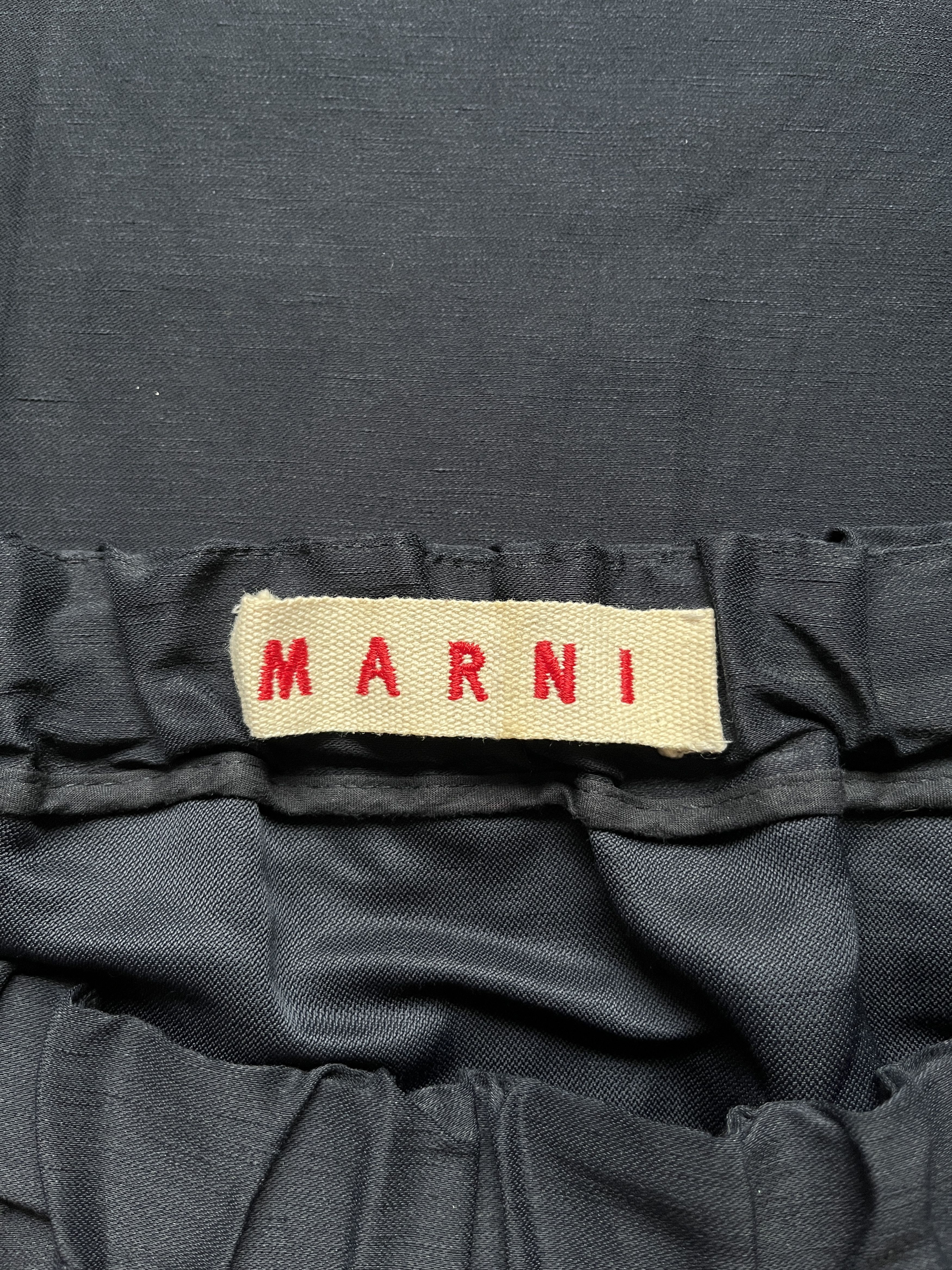 Marni ⚡️QUICK SALE⚡️Marni Navy Linen Skirt with Drawstring Waist Size 27" / US 4 / IT 40 - 4 Thumbnail