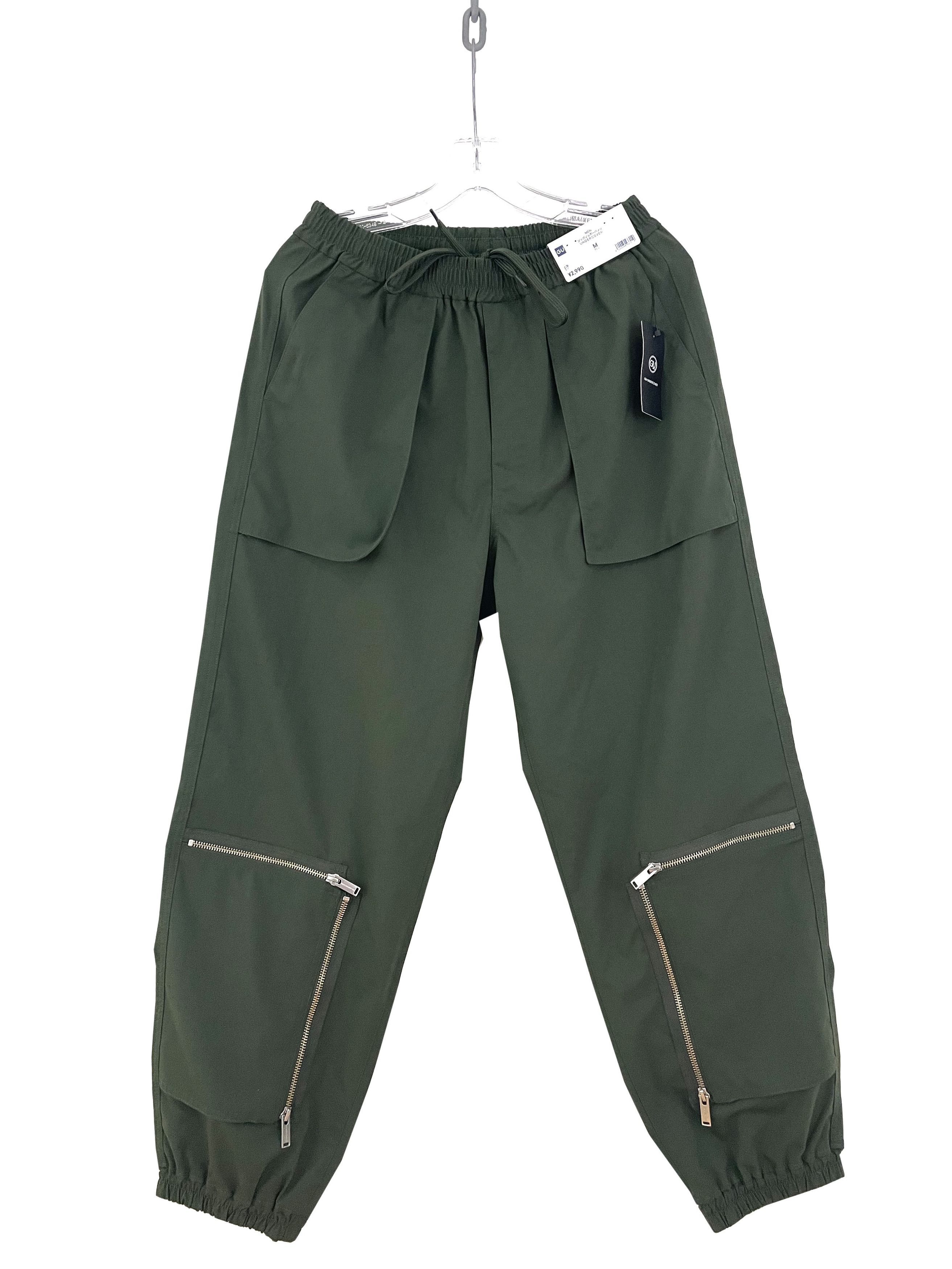 image of Undercover Gu Zipper Pants in Green, Men's (Size 30)