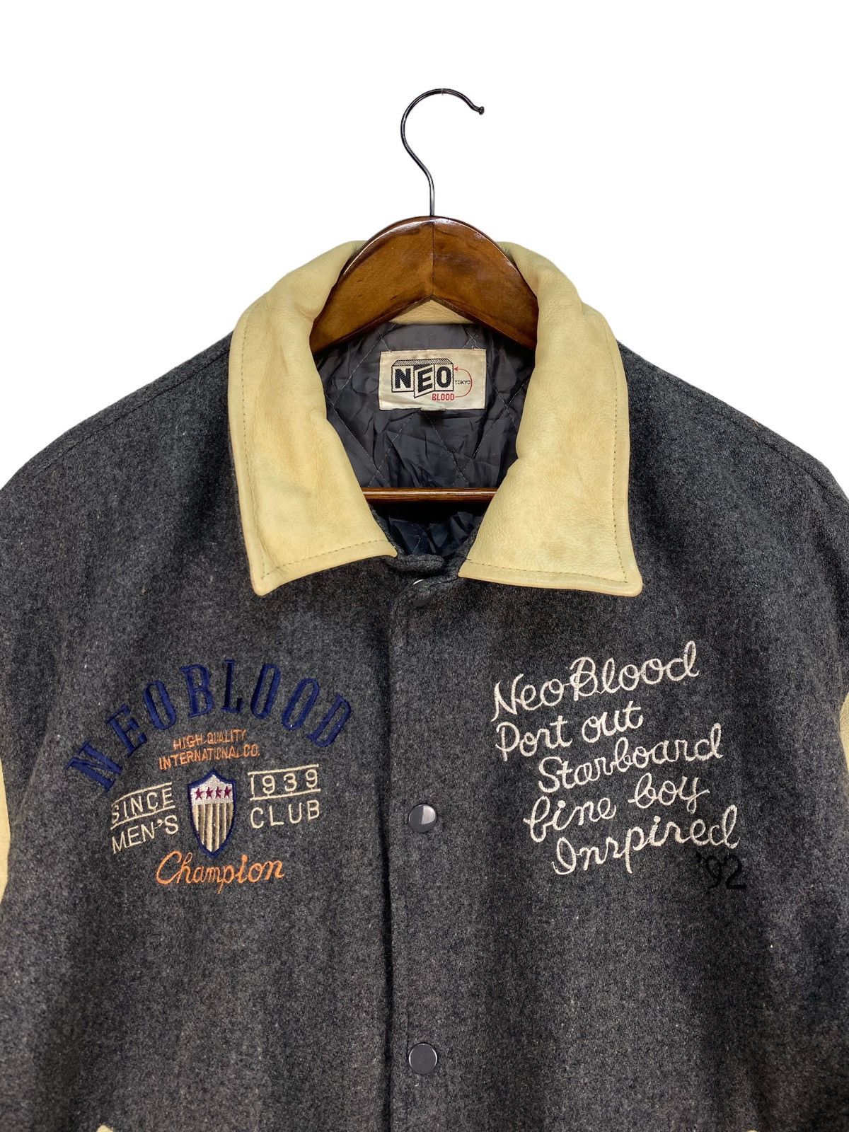 Vintage Vintage Neo Blood’s Baseball Varsity Jacket Size US L / EU 52-54 / 3 - 3 Thumbnail
