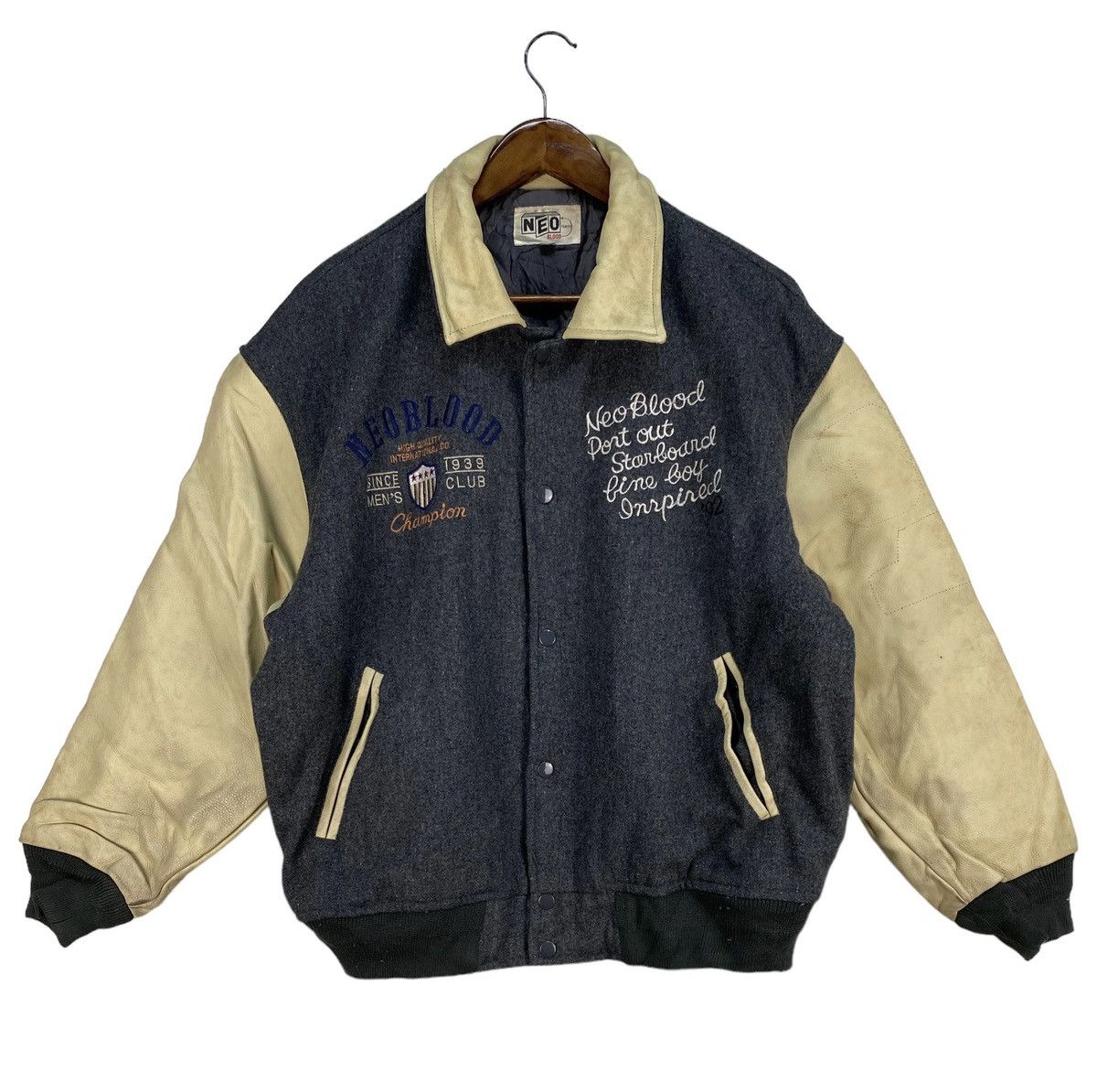 Vintage Vintage Neo Blood’s Baseball Varsity Jacket Size US L / EU 52-54 / 3 - 2 Thumbnail