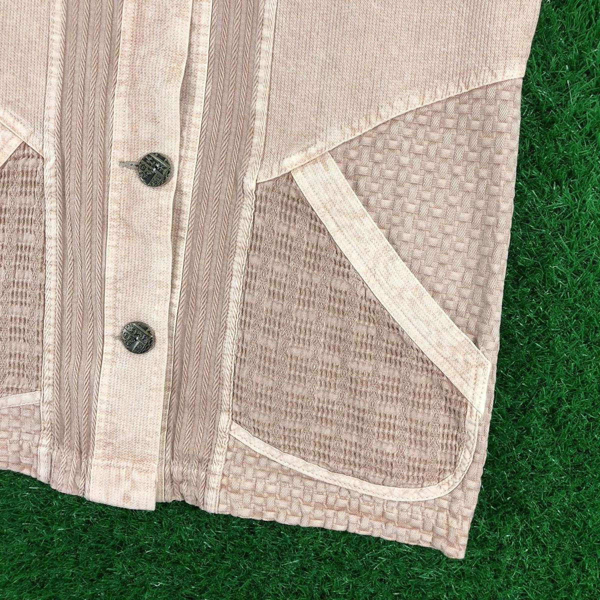 Japanese Brand × Vintage Vintage 90's Vest Multi Fabric by Top Fashion Mode Can Size US M / EU 48-50 / 2 - 3 Thumbnail