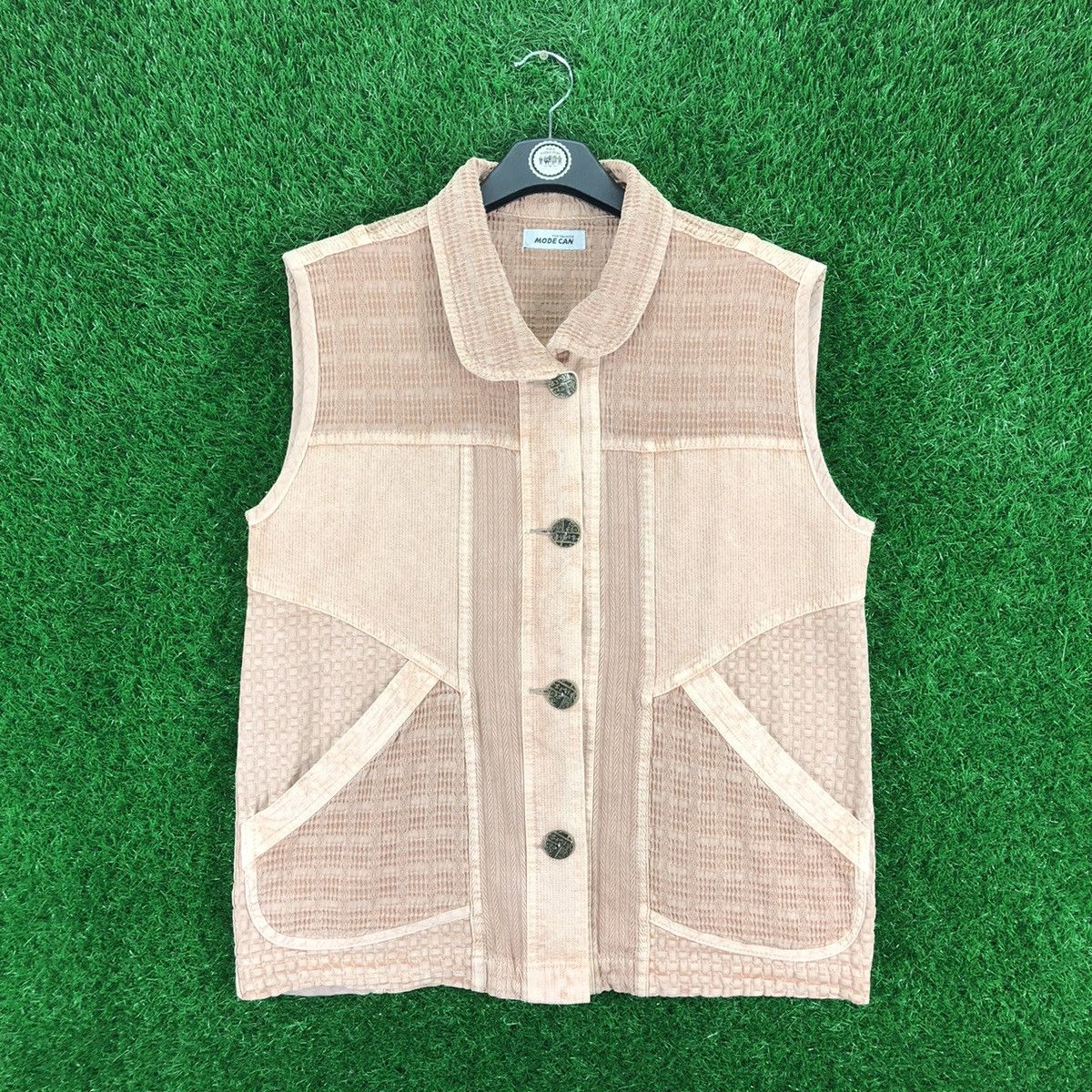 Japanese Brand × Vintage Vintage 90's Vest Multi Fabric by Top Fashion Mode Can Size US M / EU 48-50 / 2 - 1 Thumbnail