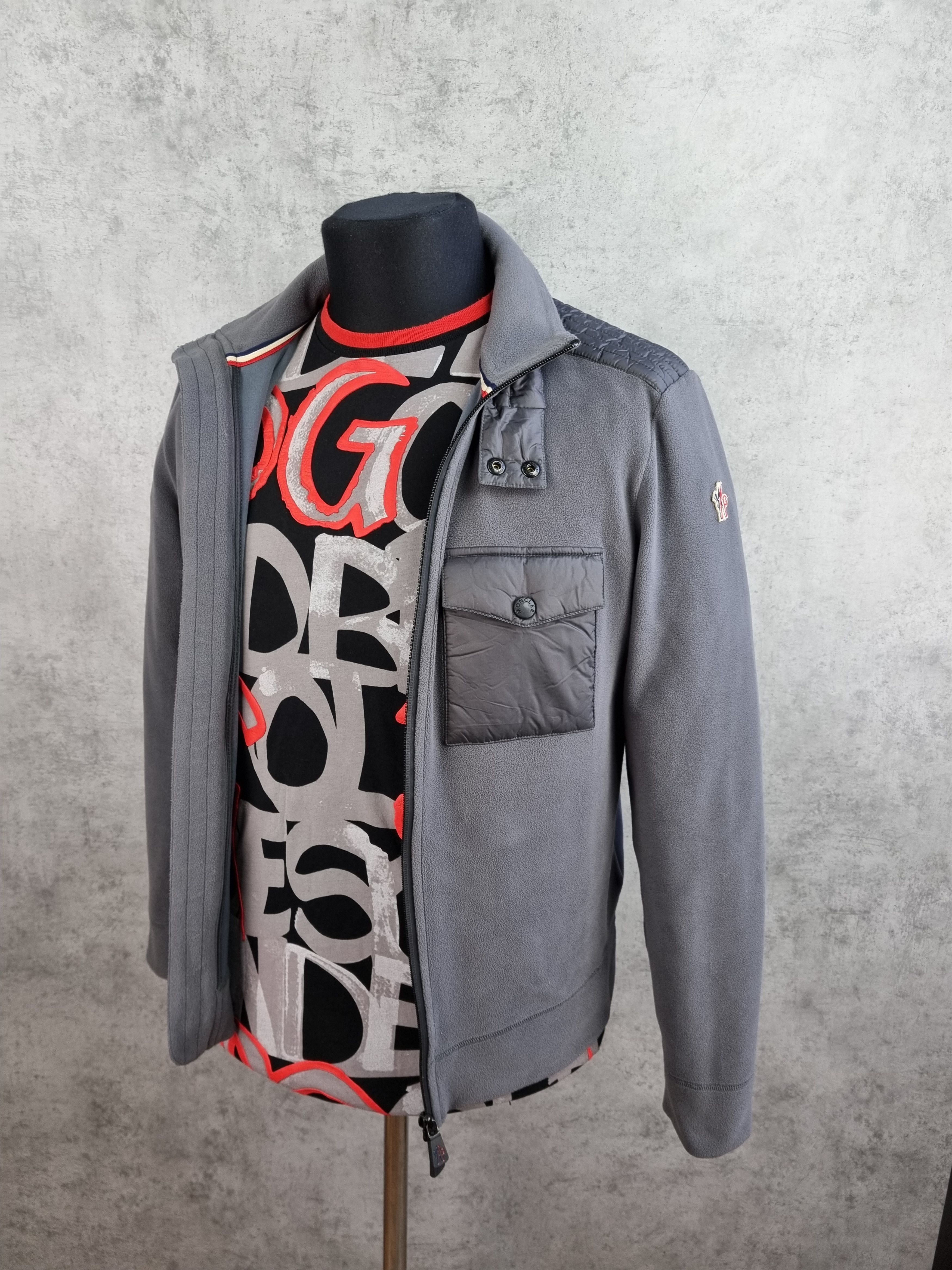Japanese Brand × Moncler Moncler Fleece Zip Up Pullover Light Jacket Size US M / EU 48-50 / 2 - 2 Thumbnail