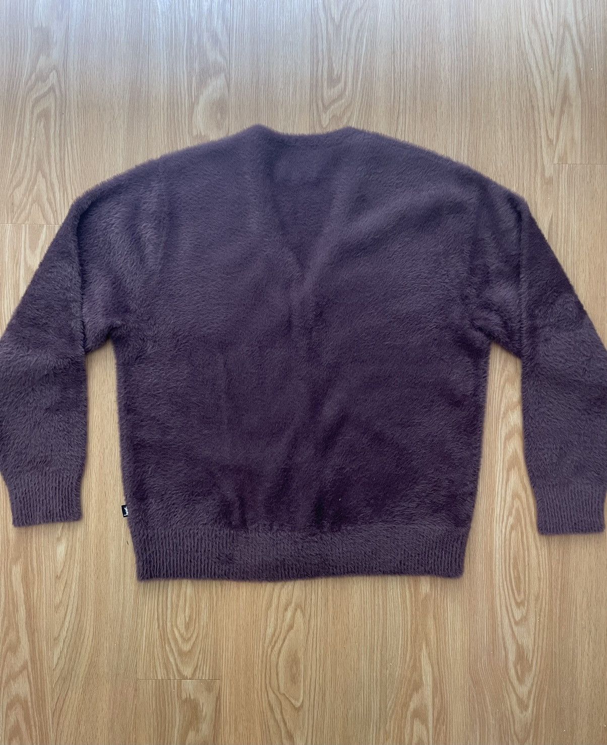 Stussy Shaggy Cardigan シャギーカーディガン　Purple Stussy Stussy Purple Shaggy Cardigan | Grailed