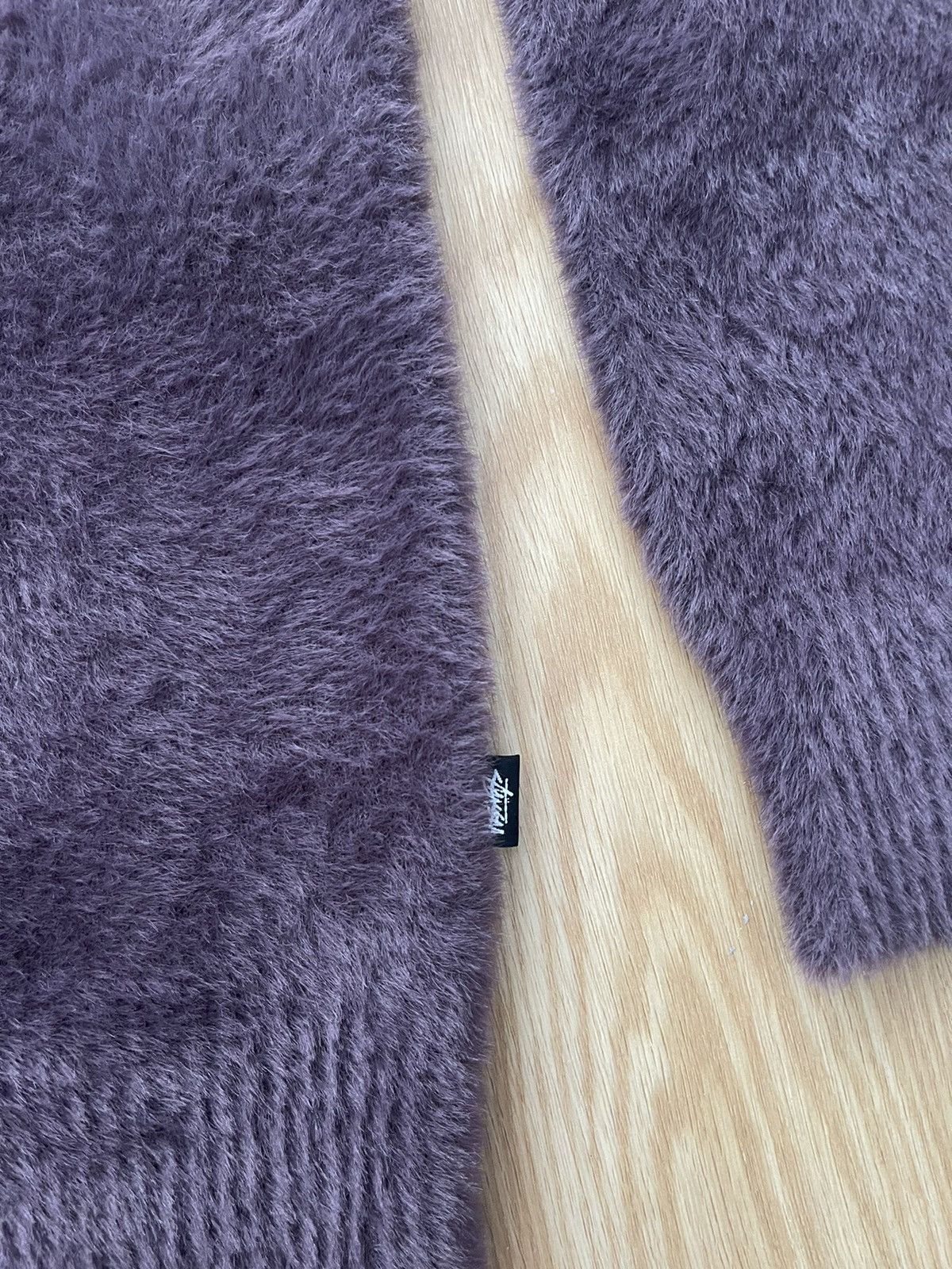 Stussy Stussy Purple Shaggy Cardigan Size US M / EU 48-50 / 2 - 6 Thumbnail