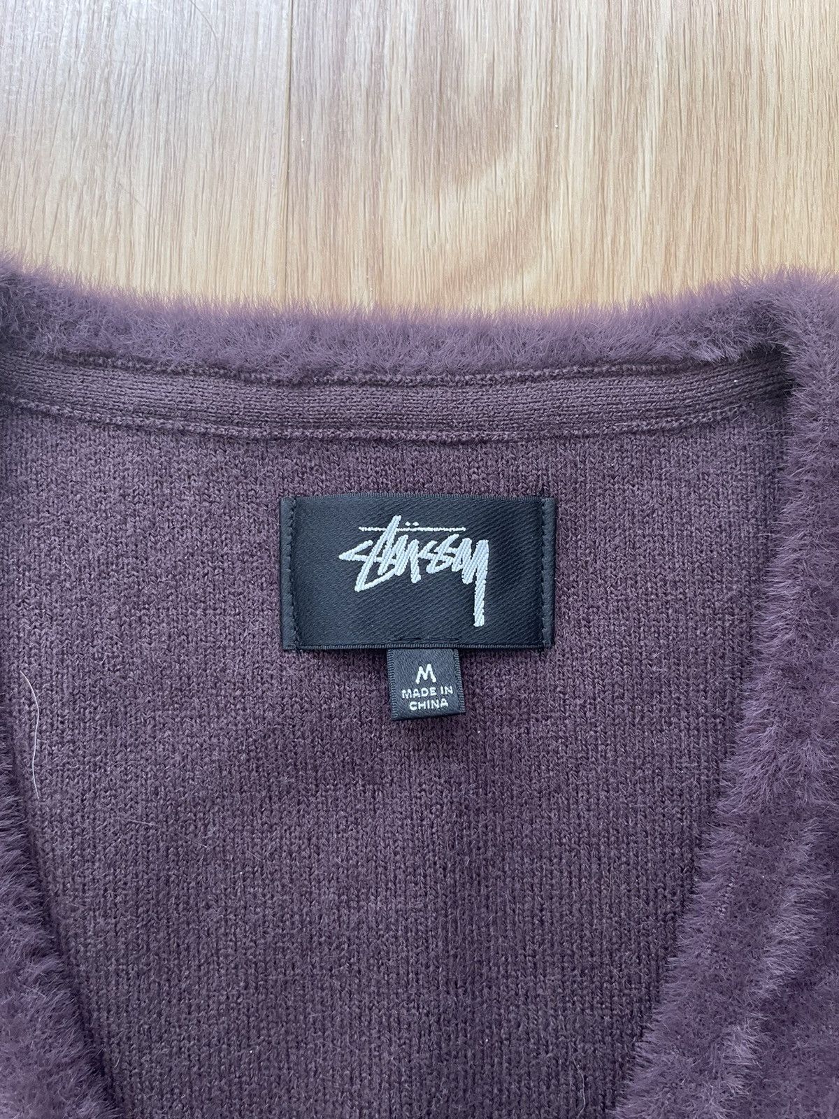Stussy Stussy Purple Shaggy Cardigan Size US M / EU 48-50 / 2 - 4 Thumbnail
