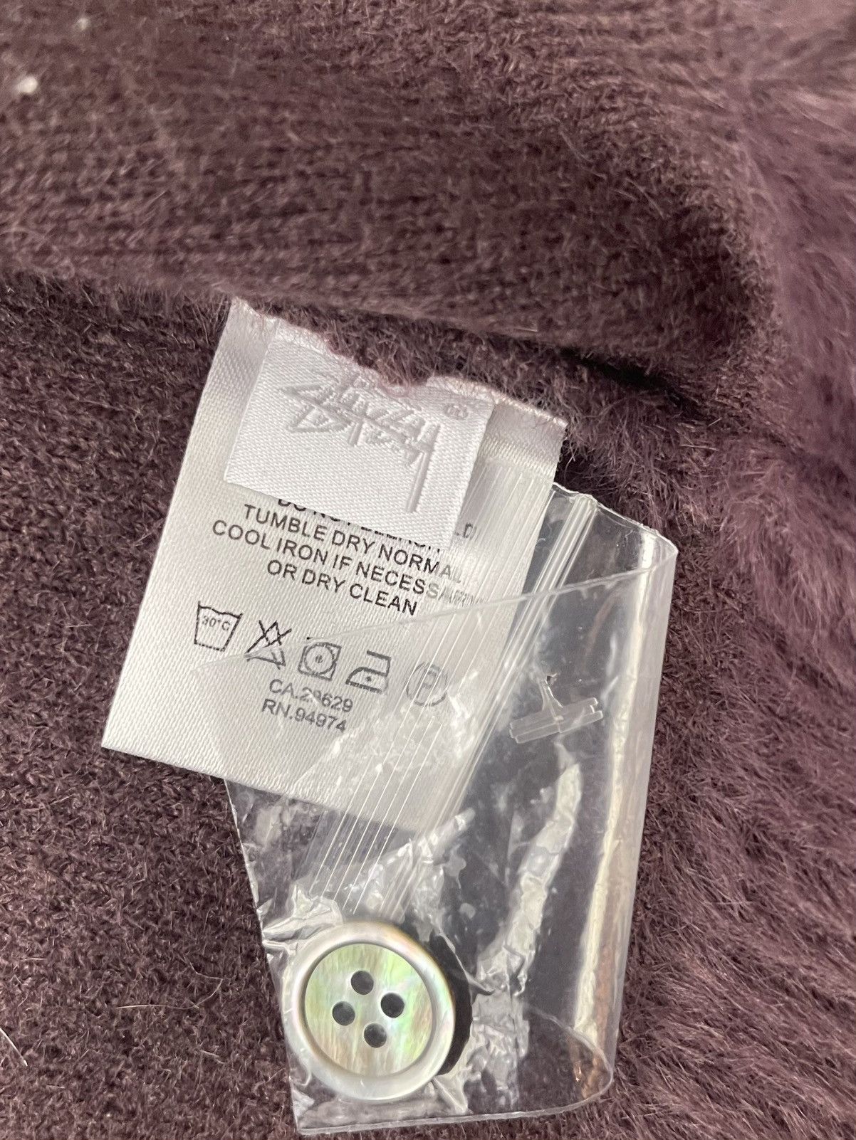 Stussy Stussy Purple Shaggy Cardigan Size US M / EU 48-50 / 2 - 8 Thumbnail
