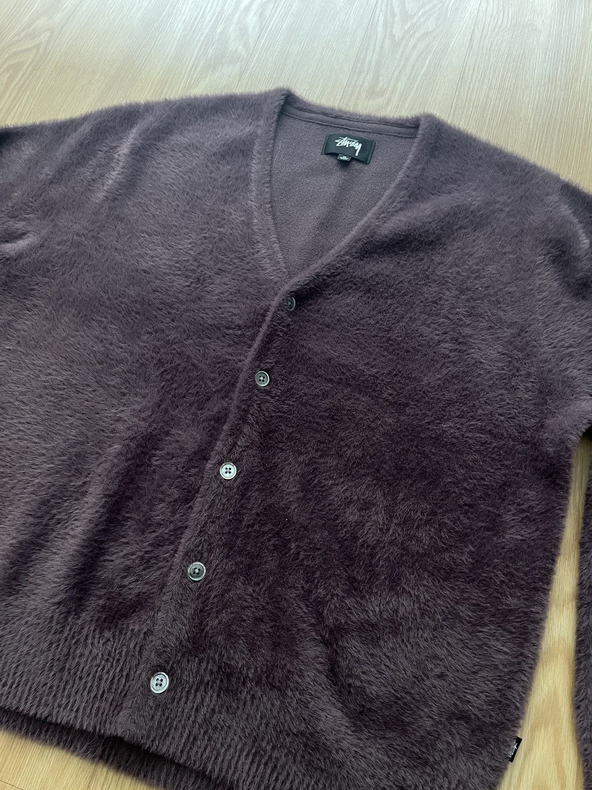 Stussy Stussy Purple Shaggy Cardigan Size US M / EU 48-50 / 2 - 3 Thumbnail