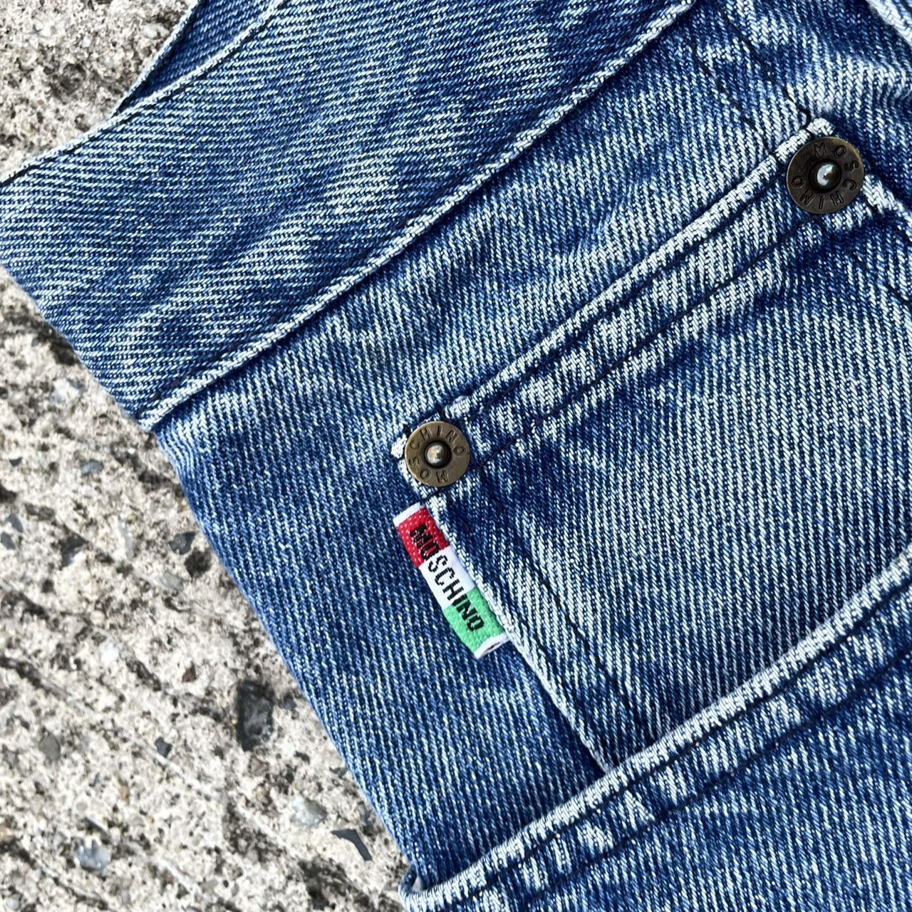 Moschino Mossino jeans blue heart love peace MADE IN ITALY Size US 32 / EU 48 - 4 Thumbnail